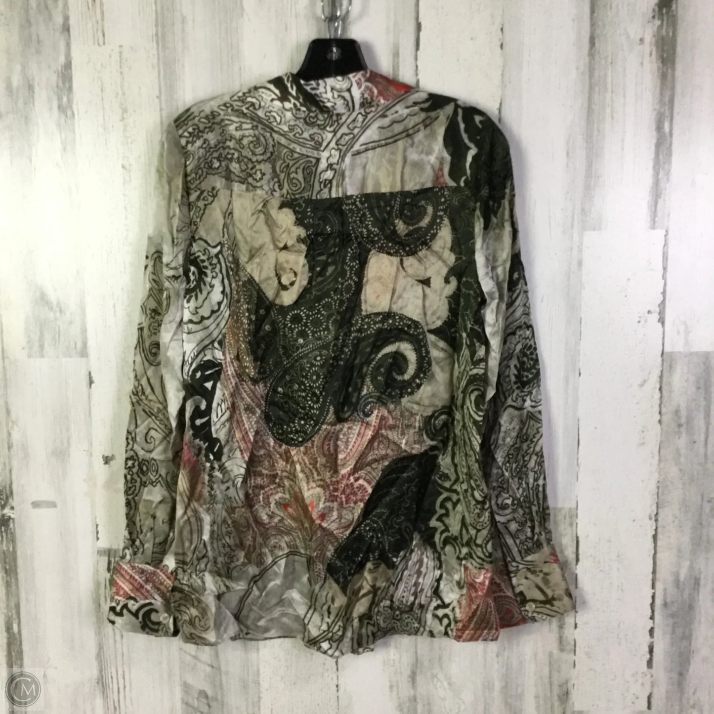 Blouse Long Sleeve By Elie Tahari In Multi-colored, Size: S