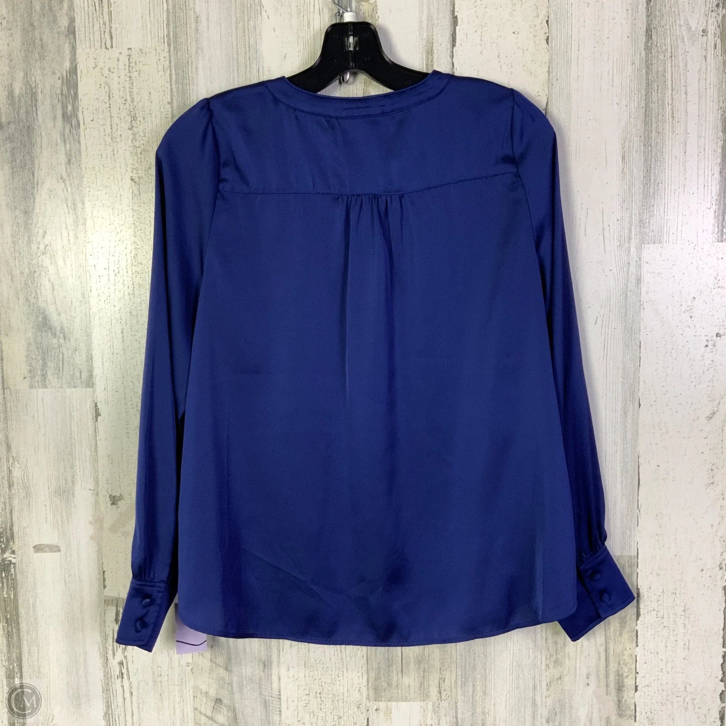 Blouse Long Sleeve By Talbots In Navy, Size: Sp