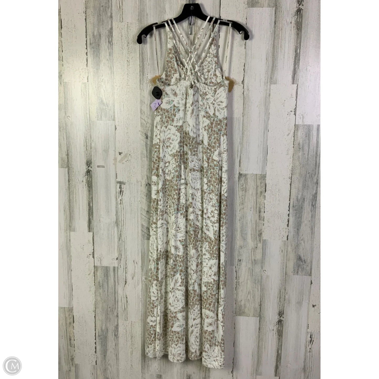 Dress Casual Maxi By Tommy Bahama In Tan & White, Size: S