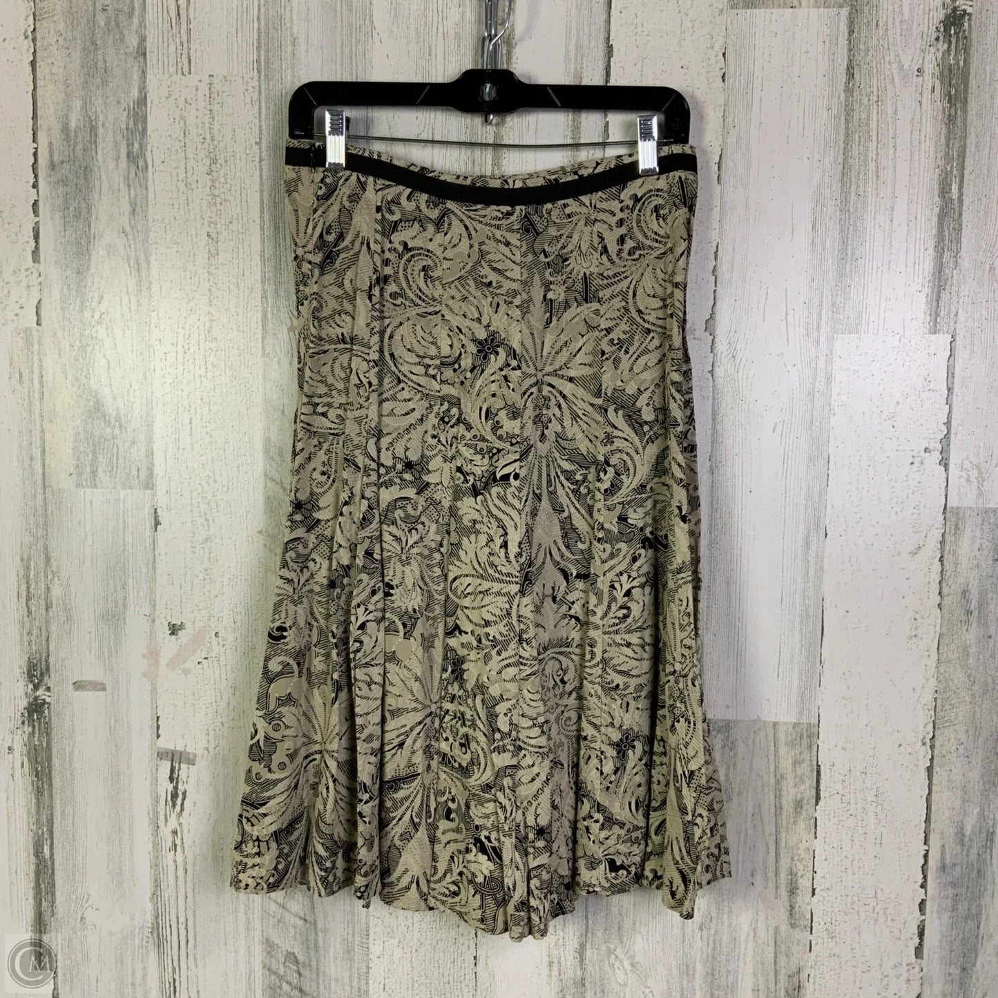 Skirt Midi By Christopher And Banks In Black & Cream, Size: 4p