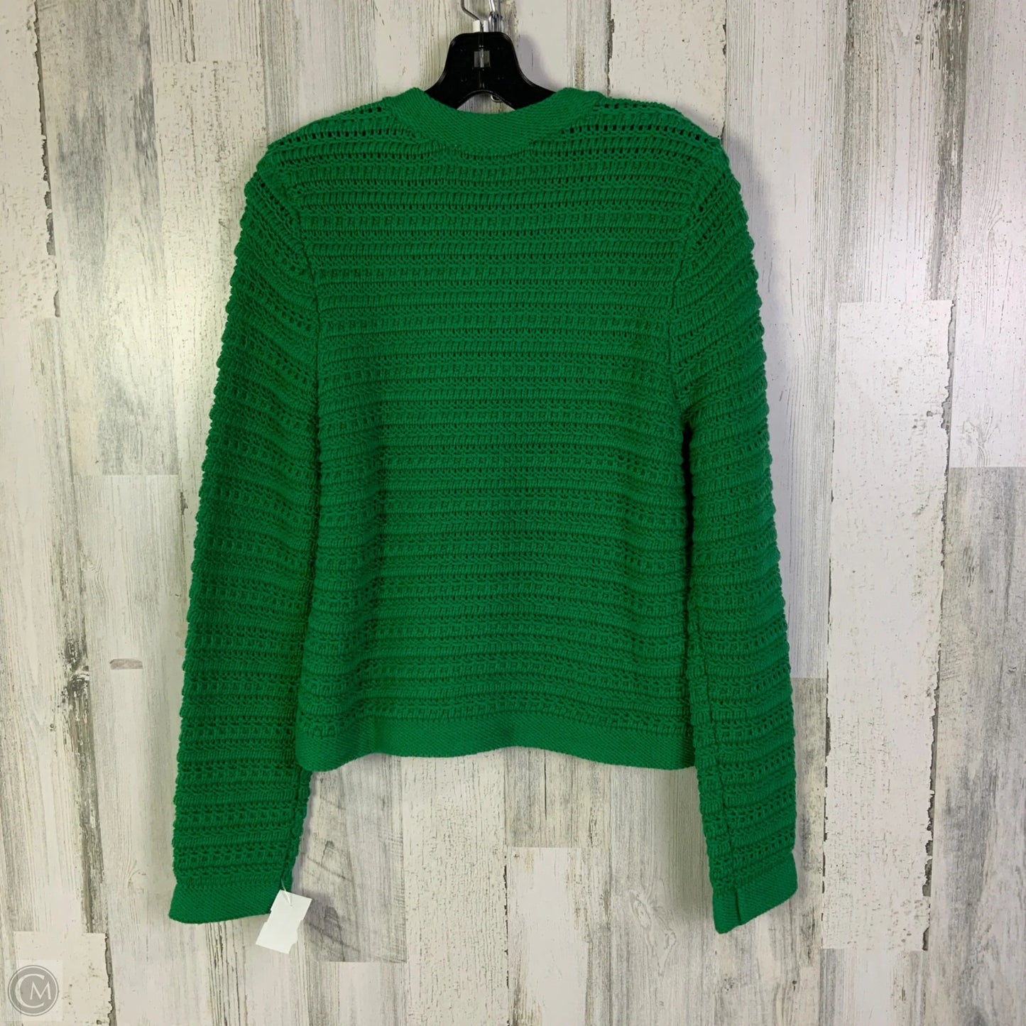 Sweater Cardigan By Loft In Green, Size: L