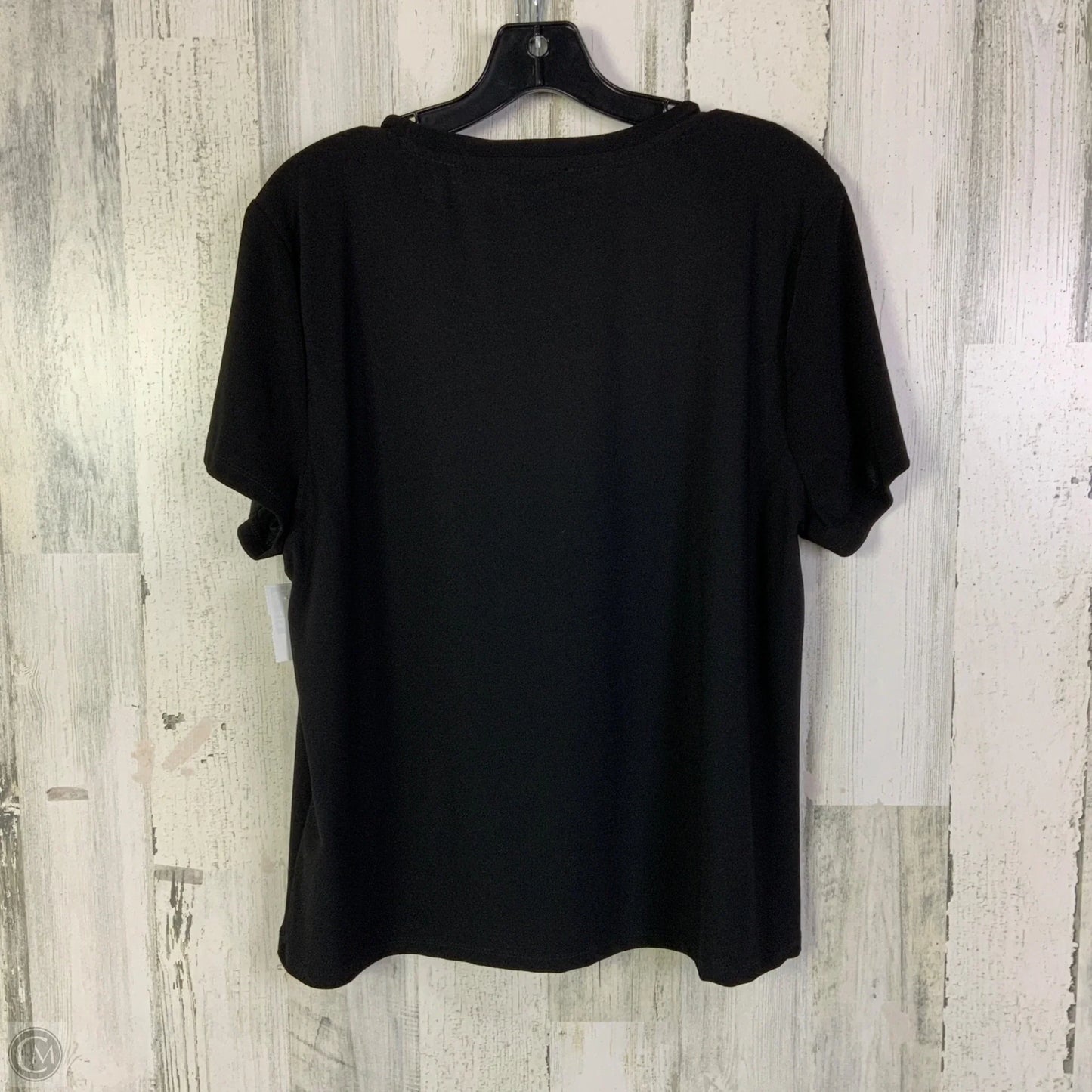 Top Short Sleeve By Cece In Black, Size: Xl