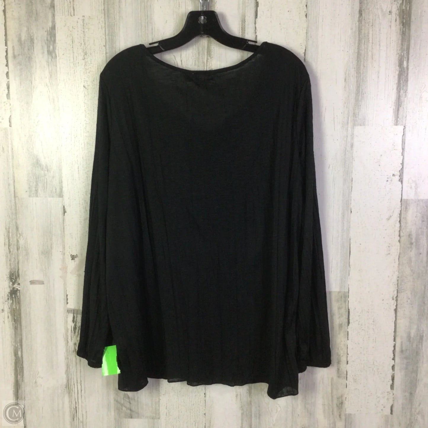 Top Long Sleeve By Faded Glory In Black, Size: Xxl