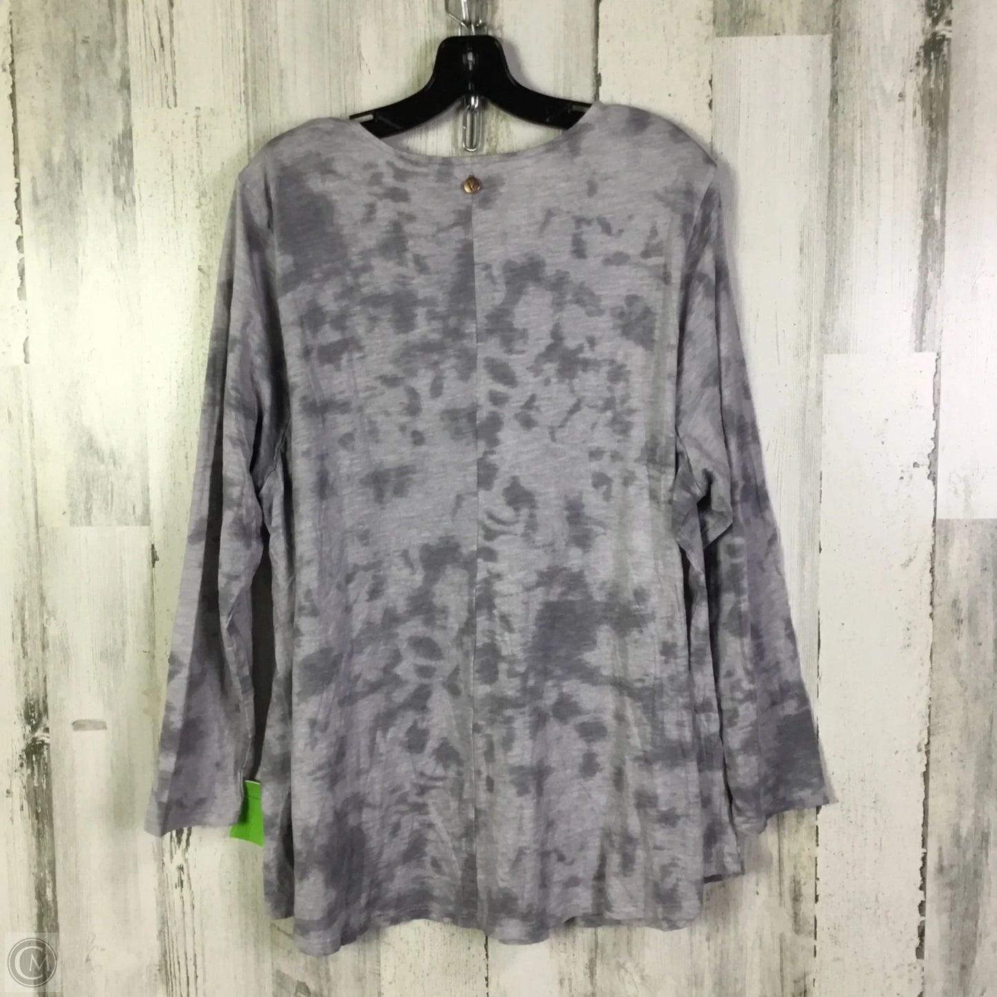 Top 3/4 Sleeve Basic By Livi Active In Grey, Size: 2x
