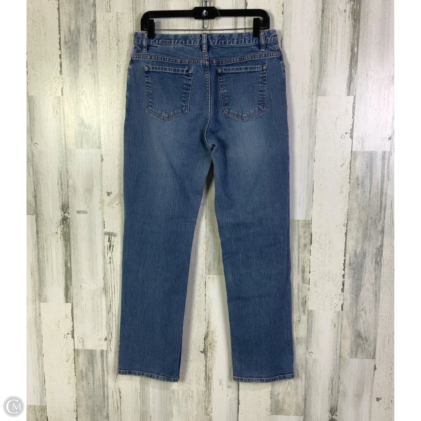 Jeans Straight By Eddie Bauer In Blue Denim, Size: 12