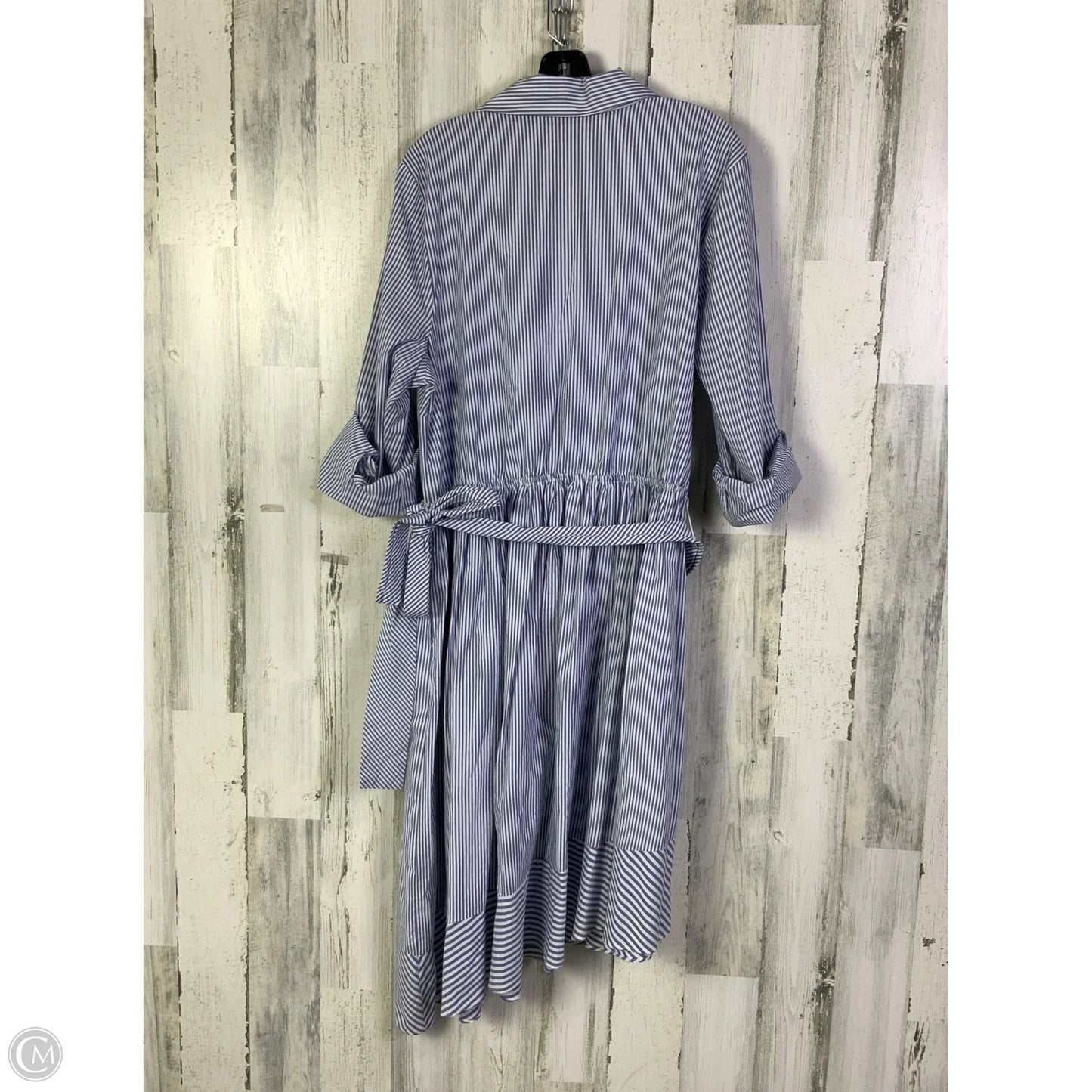 Dress Casual Midi By Lane Bryant In Purple & White, Size: Xl