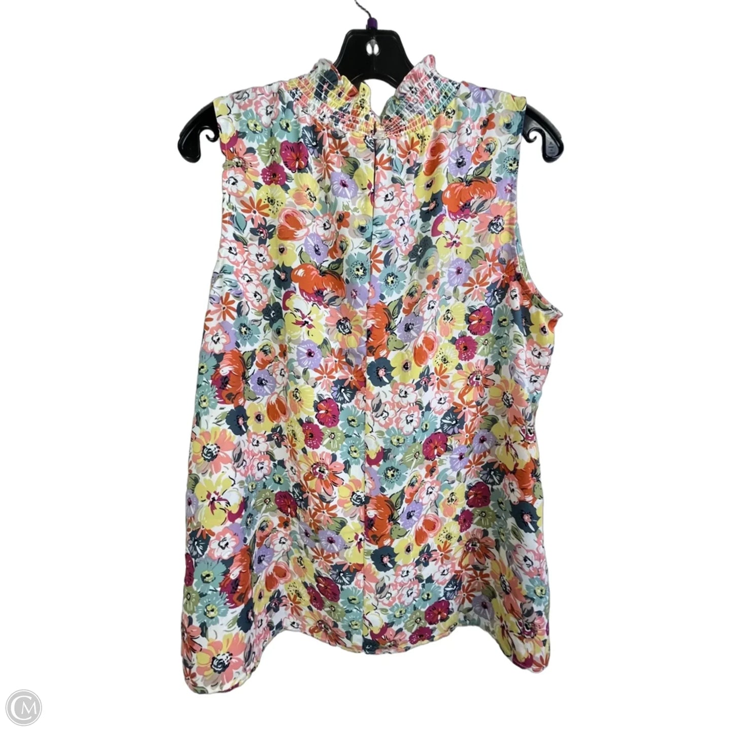 Blouse Sleeveless By Clothes Mentor In Floral Print, Size: M