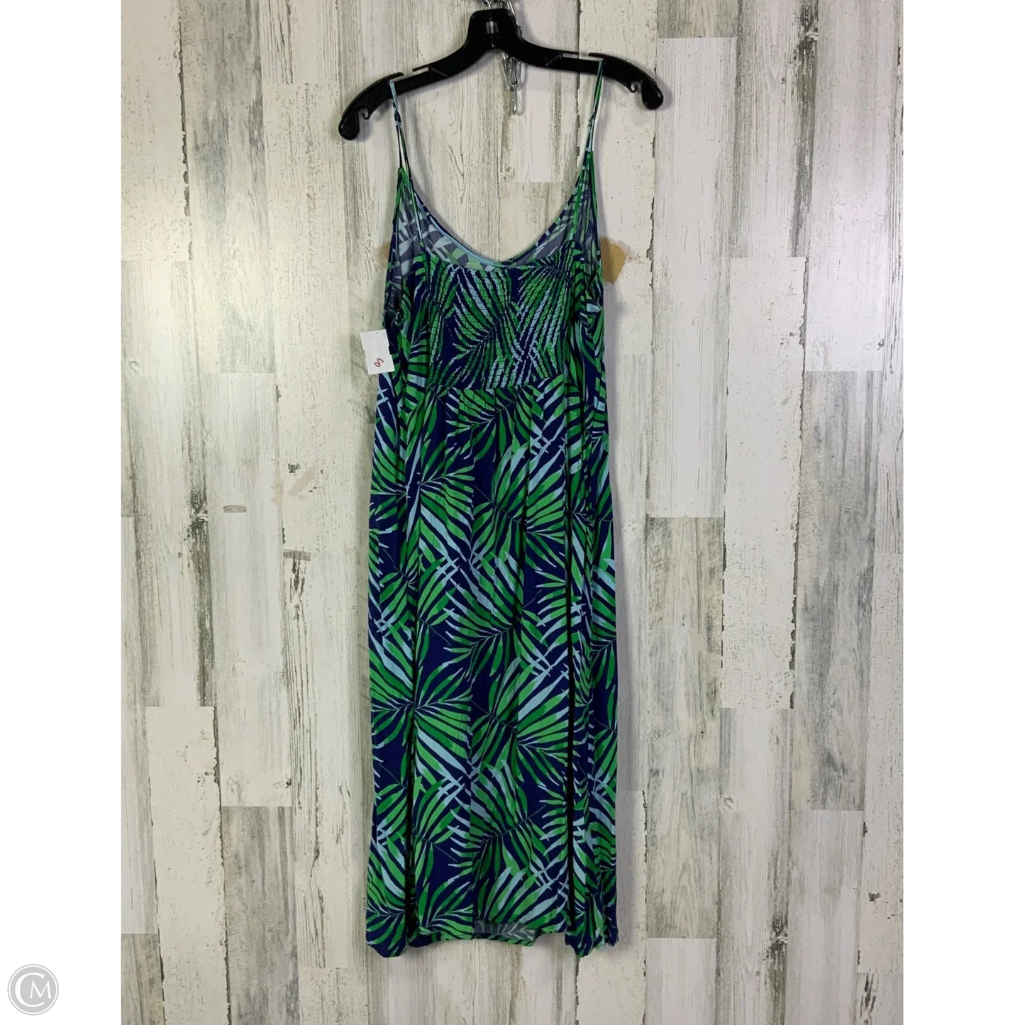 Dress Casual Midi By Old Navy In Blue & Green, Size: Xl