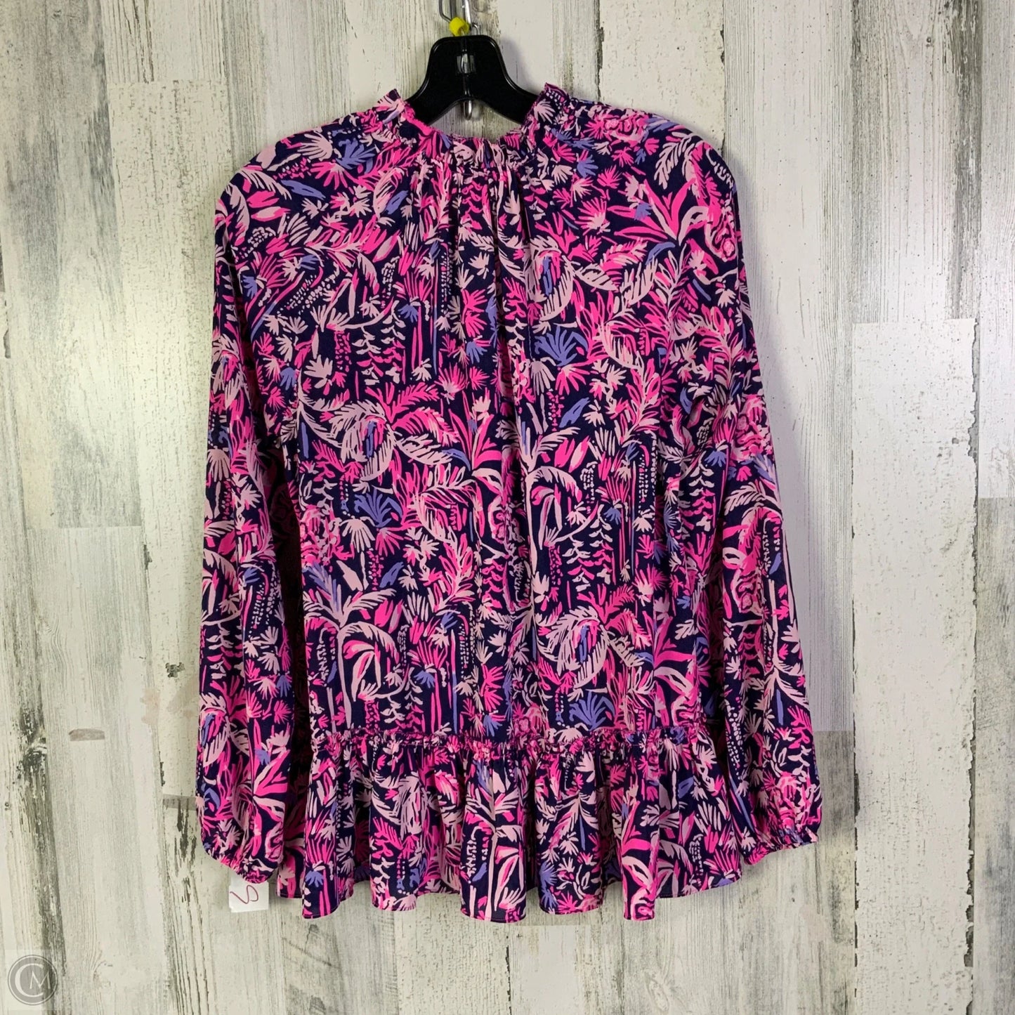 Blouse Designer By Lilly Pulitzer In Blue & Pink, Size: S