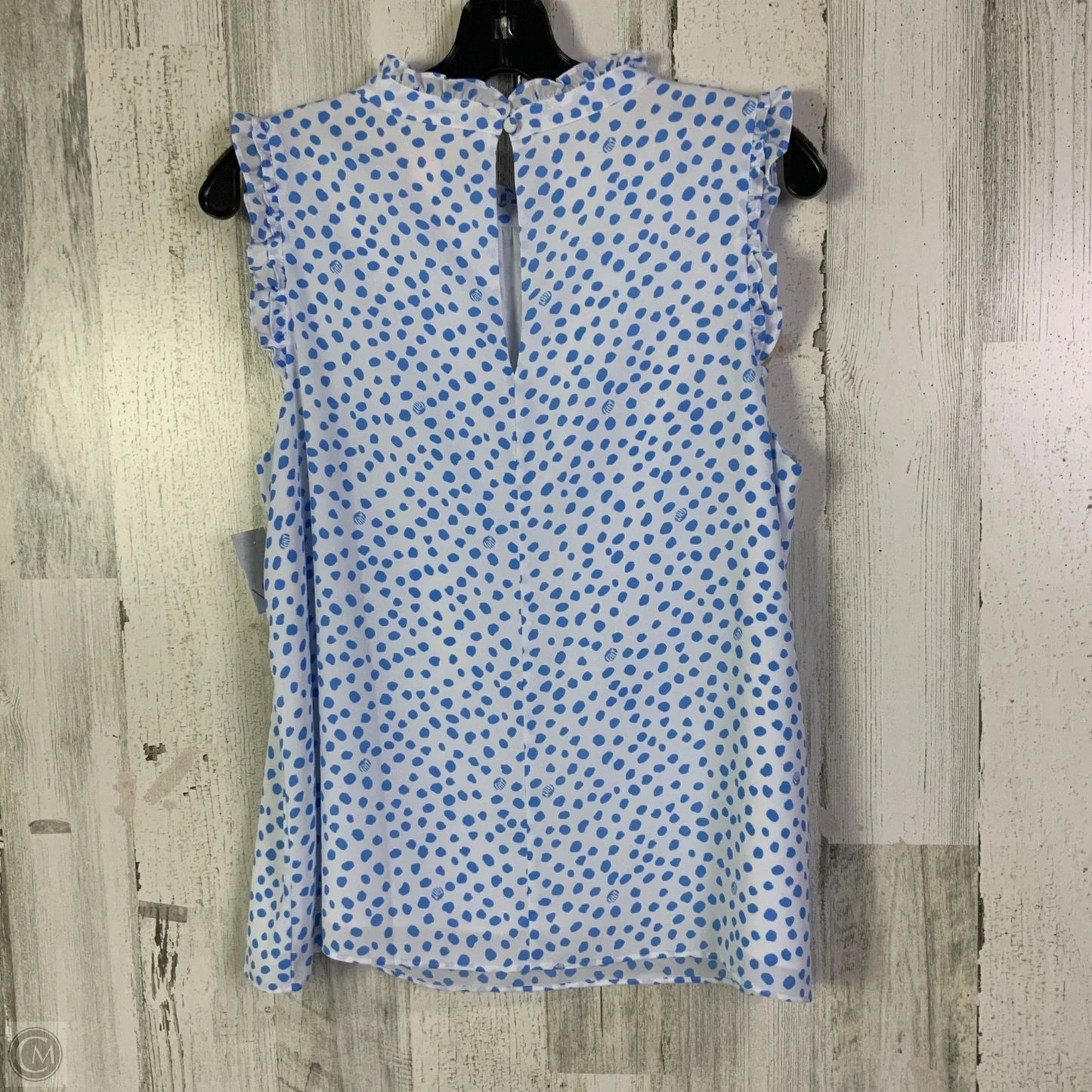 Blouse Designer By Lilly Pulitzer In Blue & White, Size: M