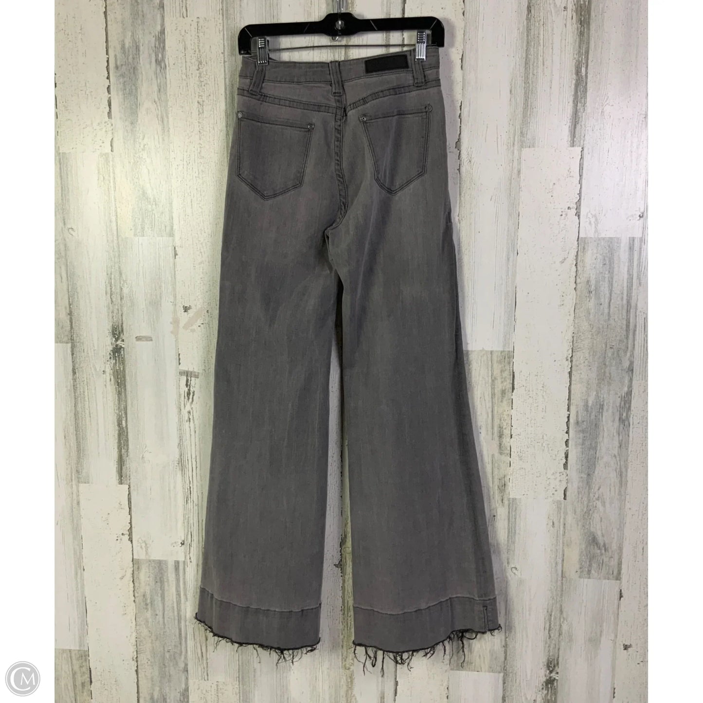 Jeans Flared By Rock & Roll In Grey Denim, Size: 4l