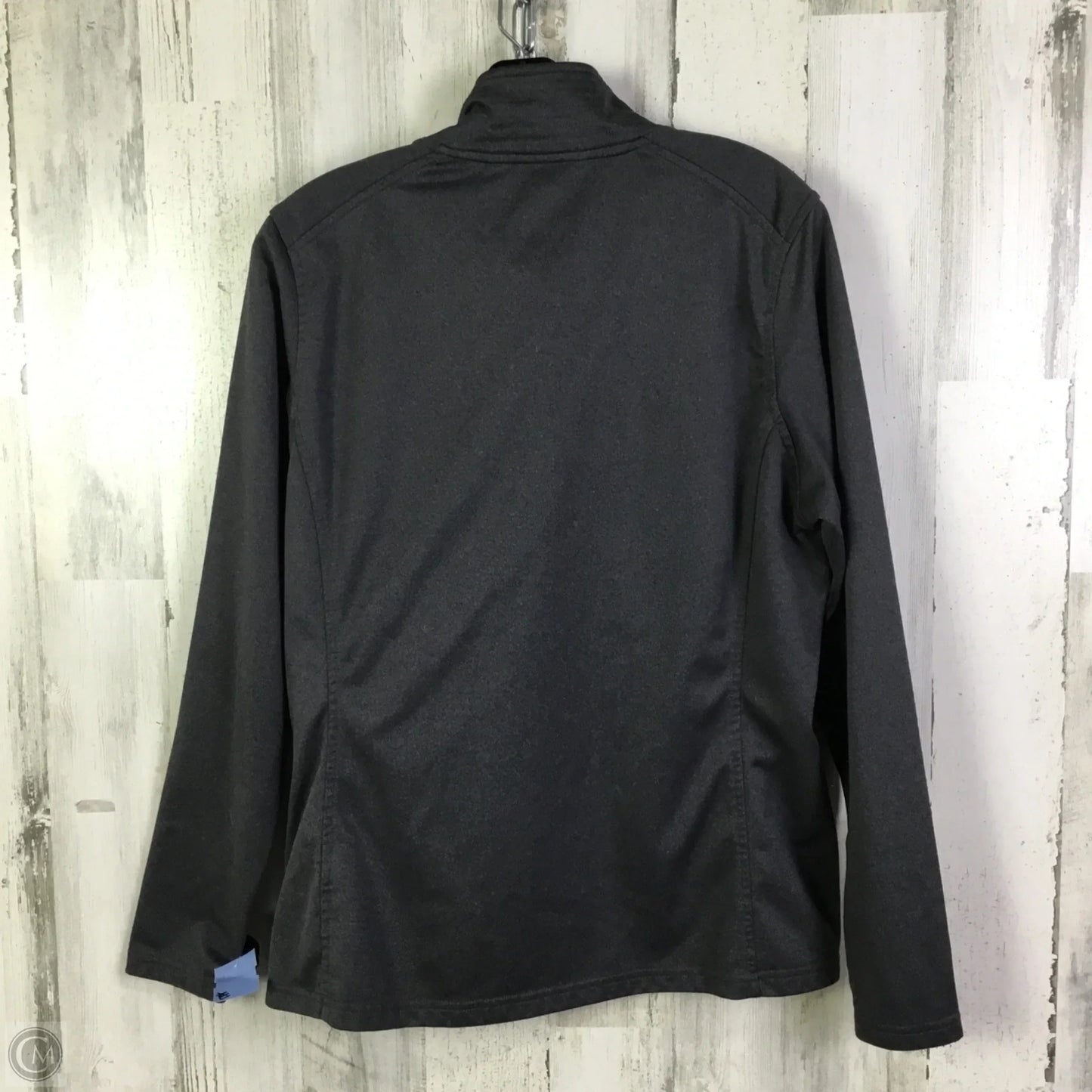 Athletic Top Long Sleeve Collar By The North Face In Grey, Size: Xl