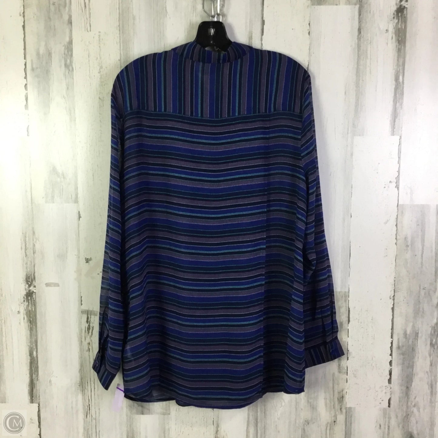 Top Long Sleeve By Cabi In Blue, Size: Xl