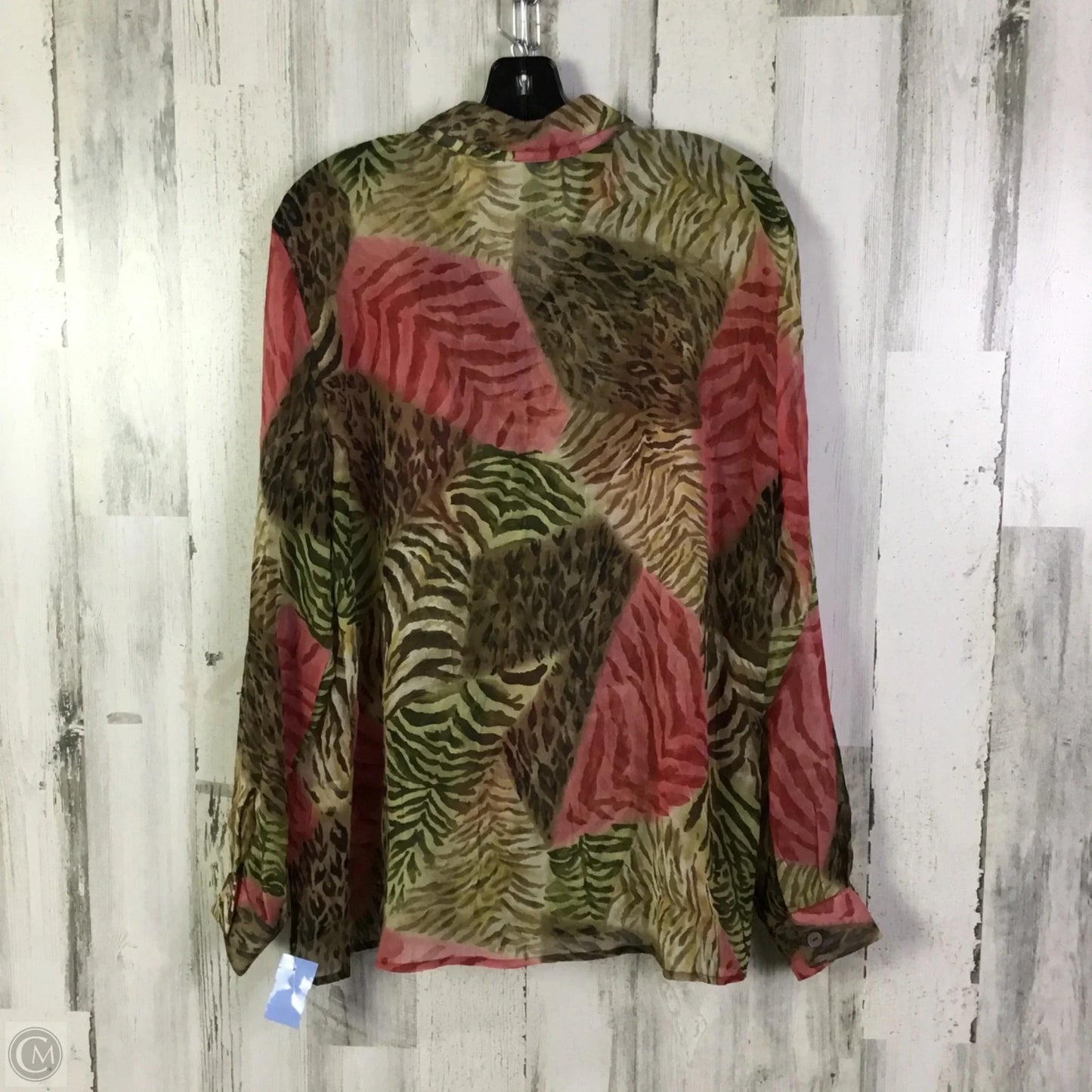 Top Long Sleeve By Alfred Dunner In Green, Size: 1x