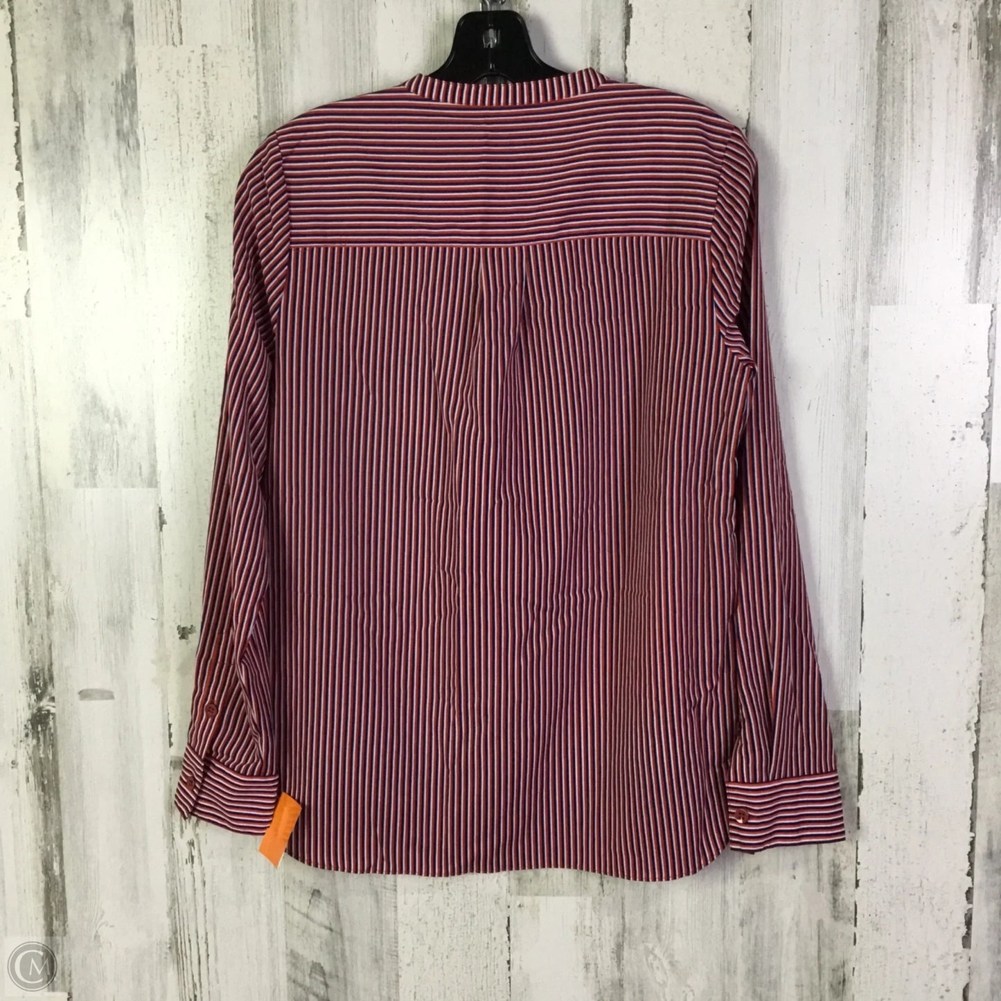 Top Long Sleeve By Cabi In Blue & Red, Size: S