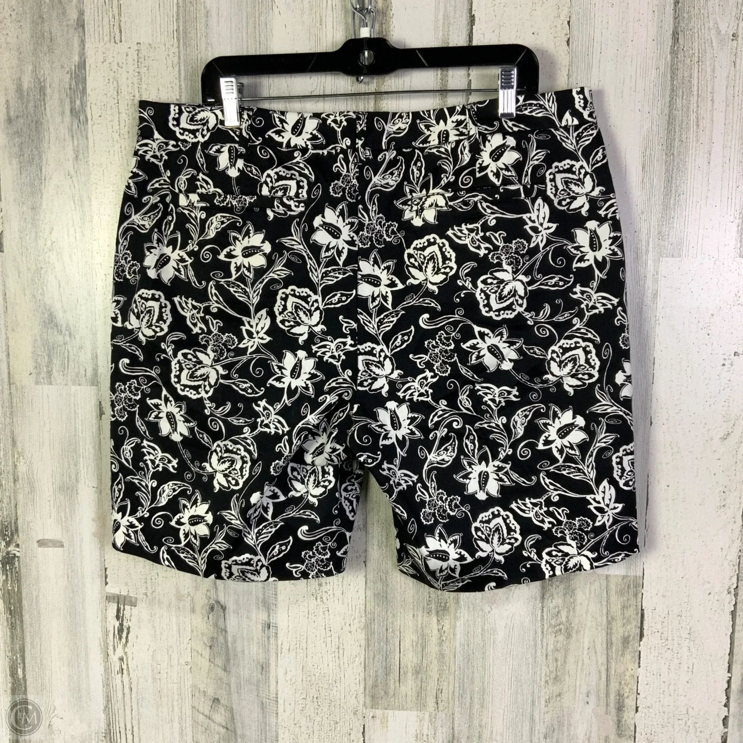 Shorts By Lauren By Ralph Lauren In Black & White, Size: 16