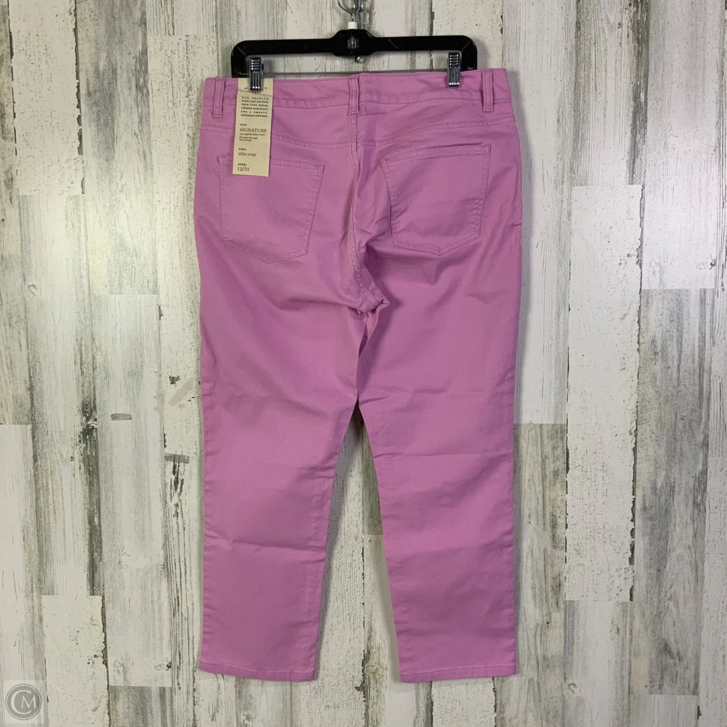 Jeans Cropped By Talbots In Pink Denim, Size: 12