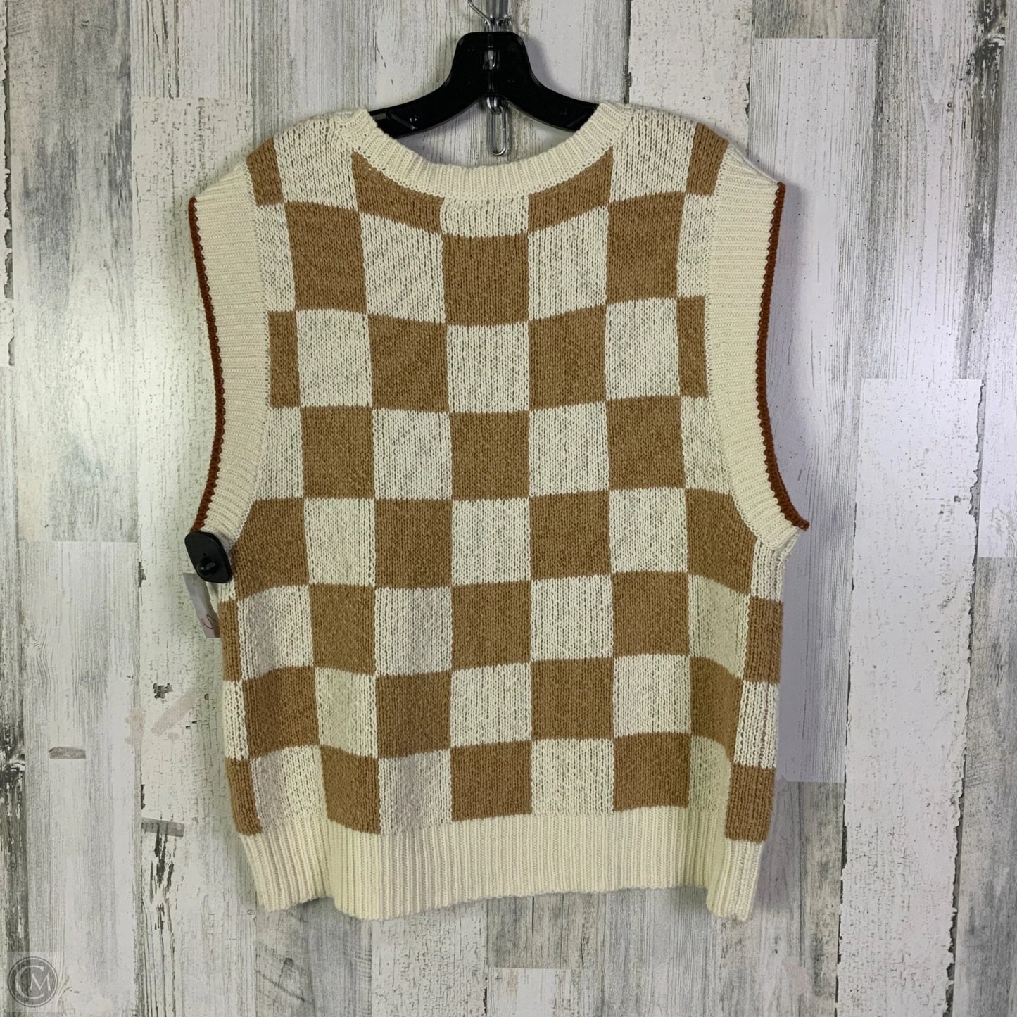 Vest Sweater By Maeve In Cream, Size: Xxs