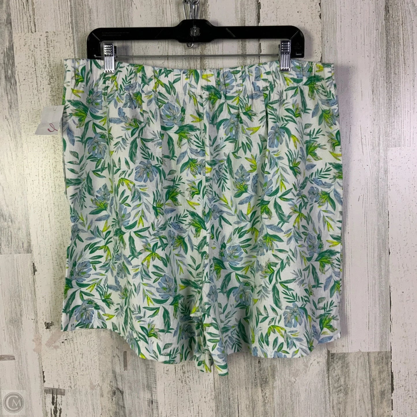 Shorts By Ellen Tracy In Green & White, Size: 16