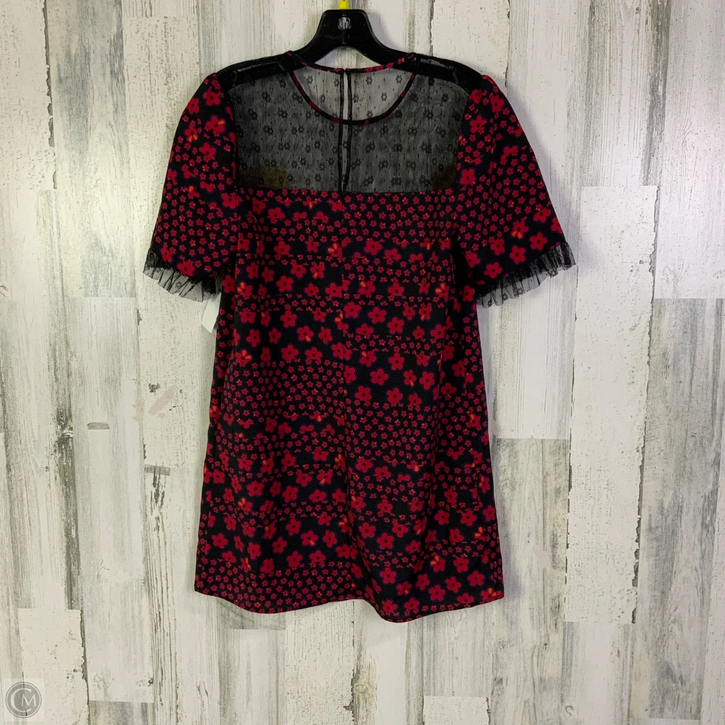 Top Short Sleeve By Bcbgeneration In Black & Red, Size: Xxs
