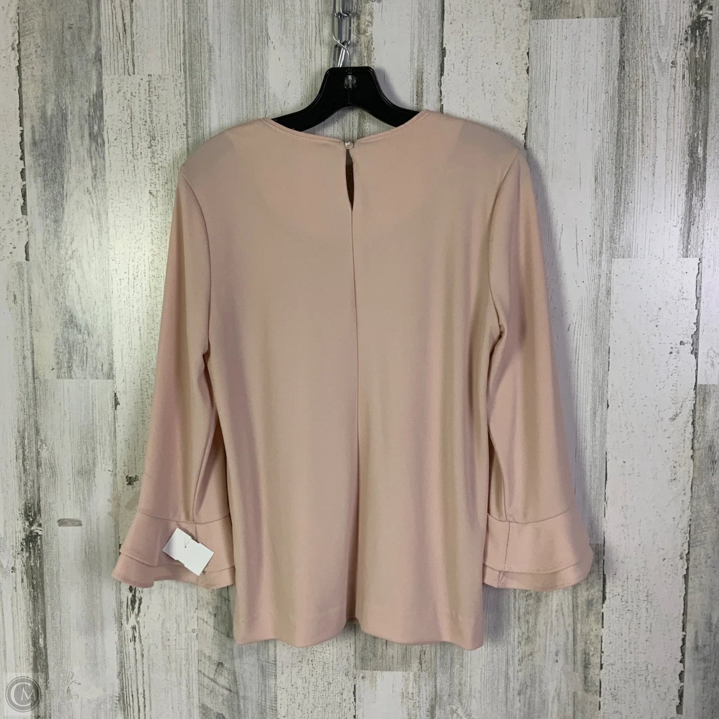 Top 3/4 Sleeve Designer By Karl Lagerfeld In Pink, Size: S