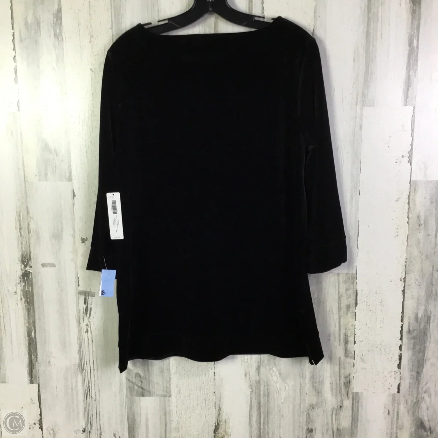 Top 3/4 Sleeve By Easywear By Chicos In Black, Size: M