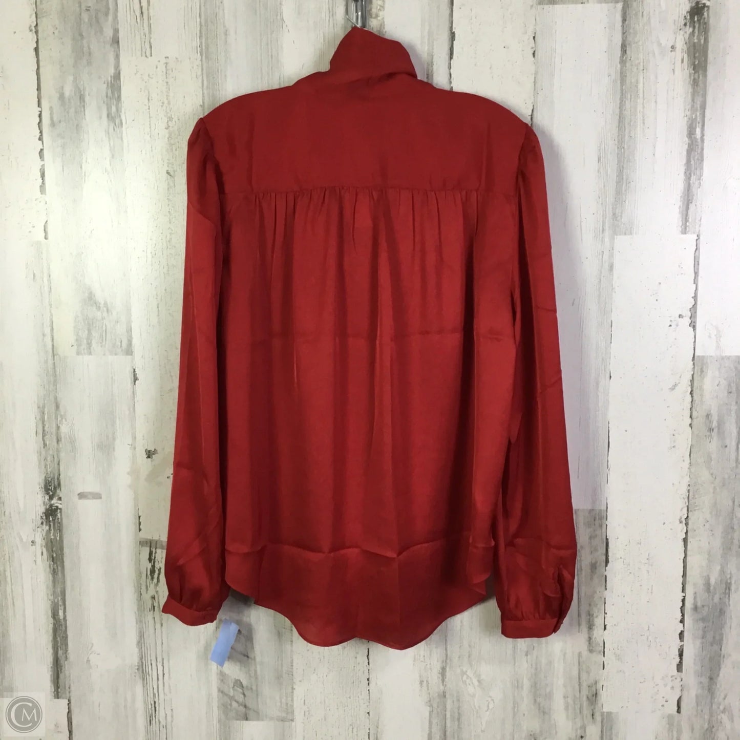 Blouse Long Sleeve By Ann Taylor In Red, Size: L
