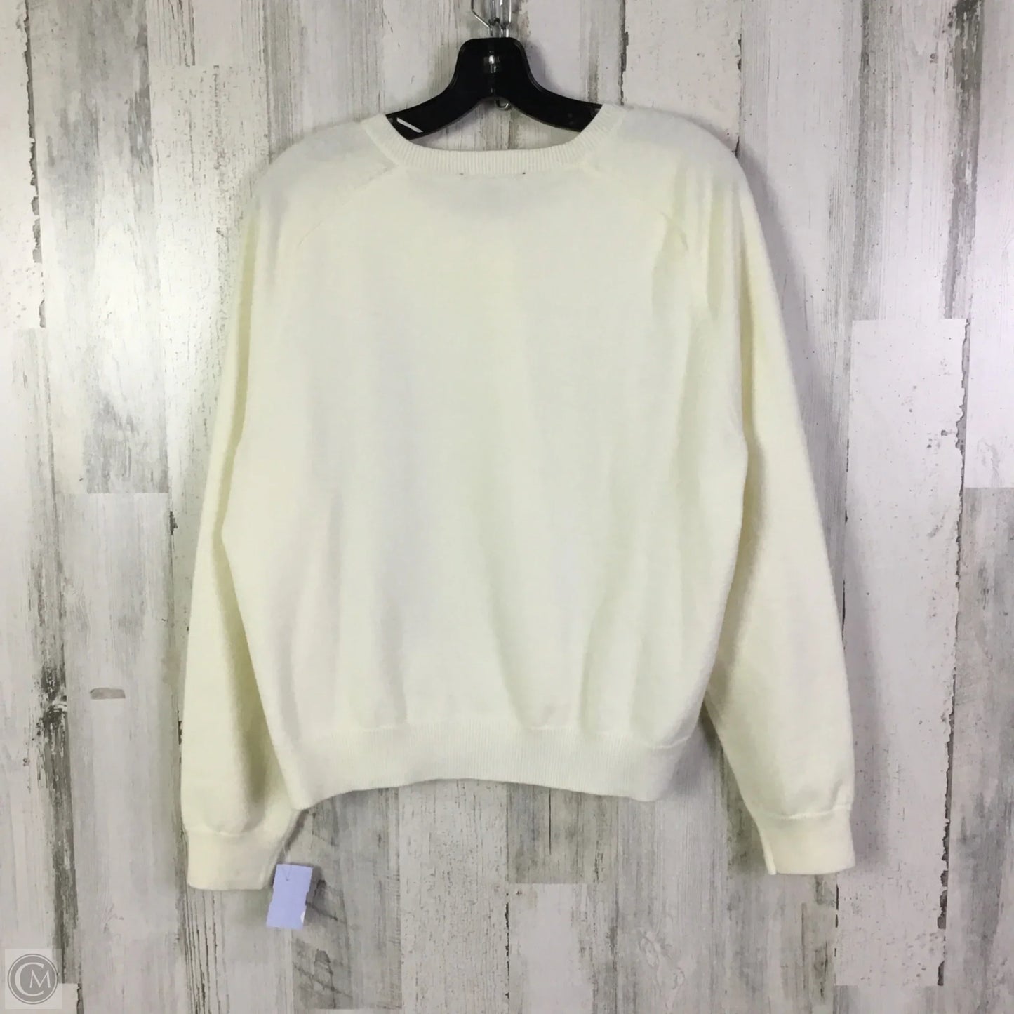 Sweater Cardigan By Ann Taylor In Cream, Size: Xxl