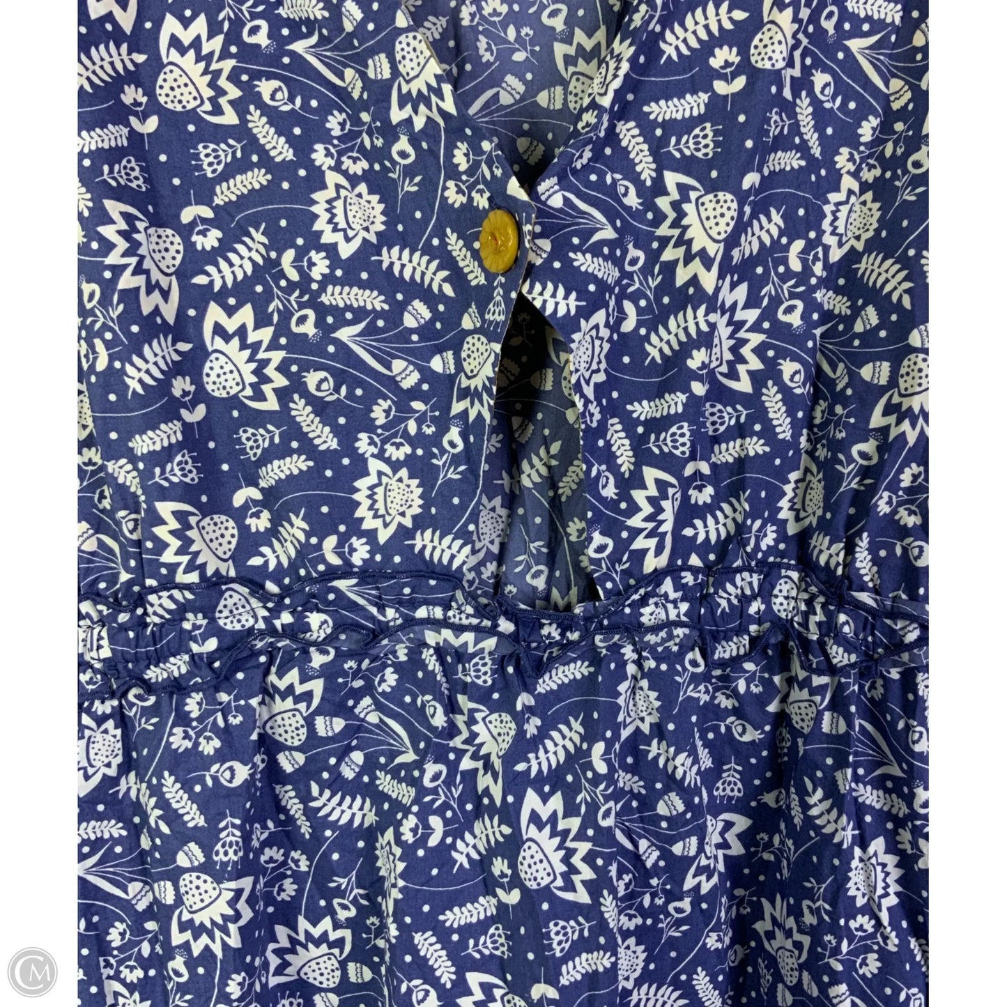 Dress Casual Short By Matilda Jane In Blue & Yellow, Size: M