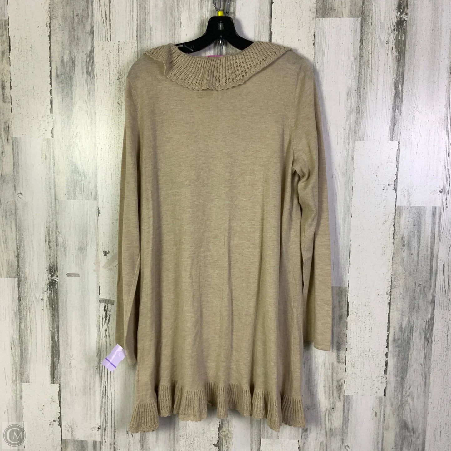 Sweater Cardigan Designer By Lilly Pulitzer In Tan, Size: Xl