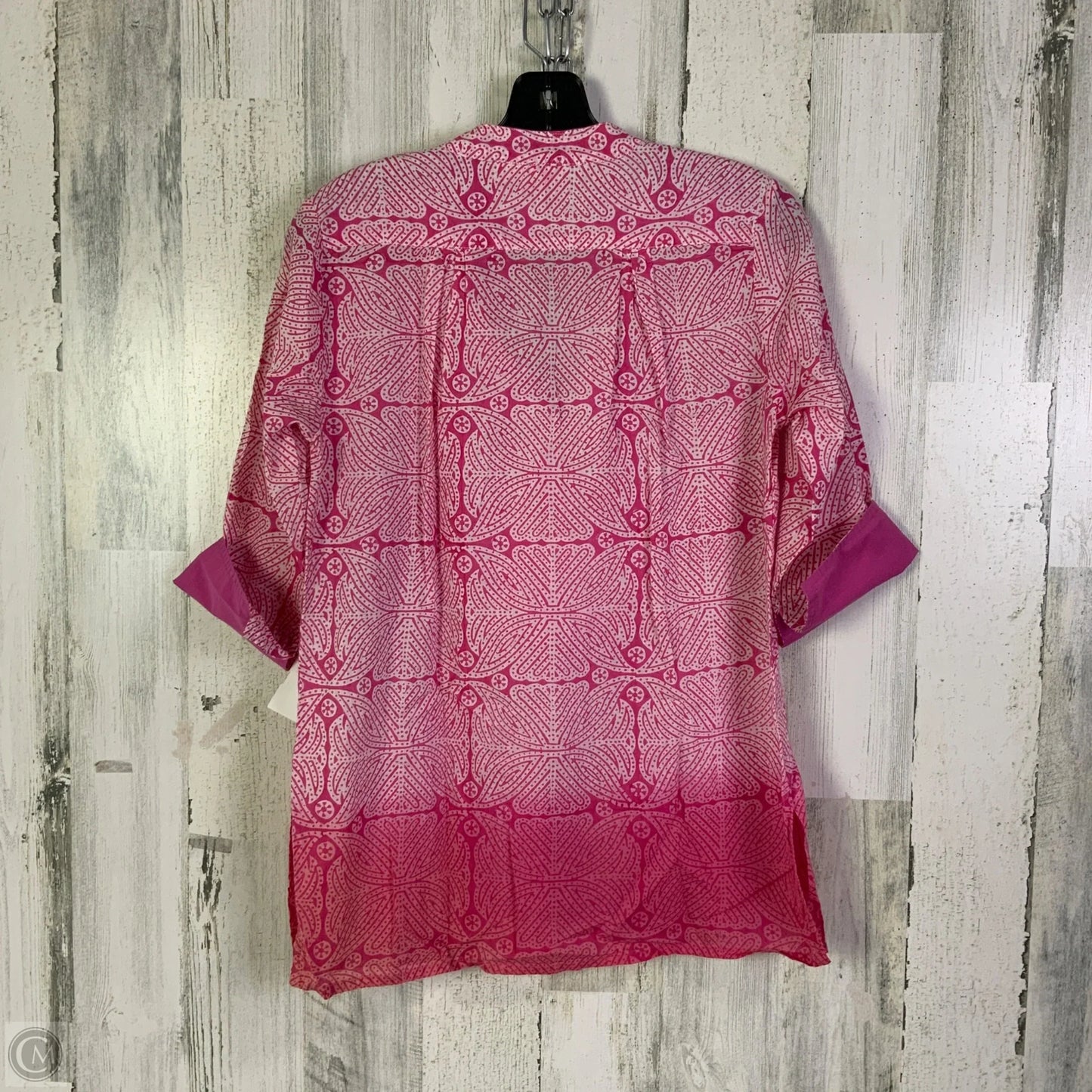 Top 3/4 Sleeve By Roller Rabbit In Pink & White, Size: Xs