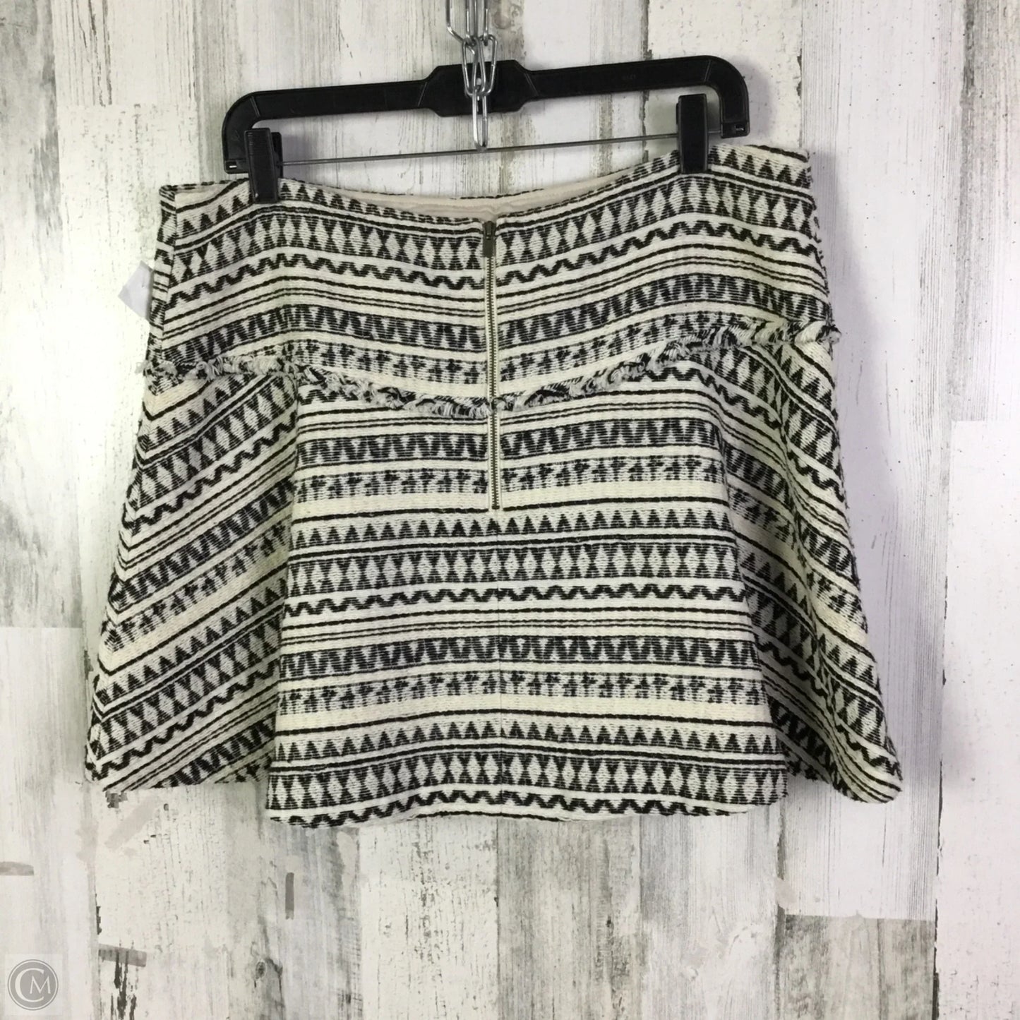 Skirt Mini & Short By Banana Republic In Black & Cream, Size: 14