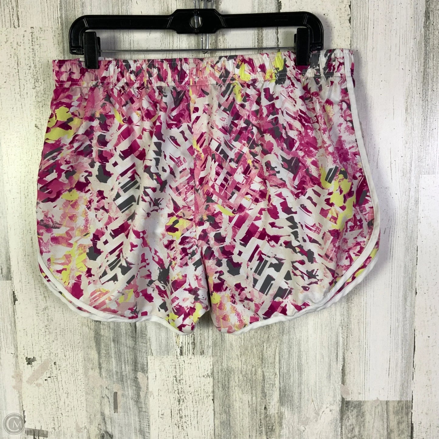Athletic Shorts By Calvin Klein In Pink & White, Size: L