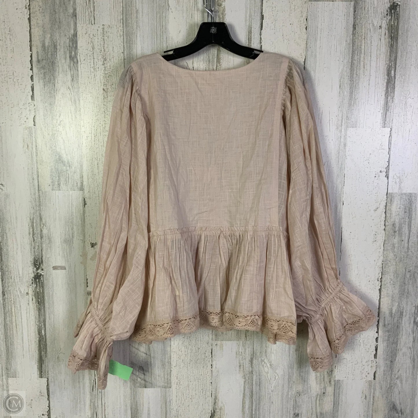 Top Long Sleeve By Anthropologie In Pink, Size: 1x
