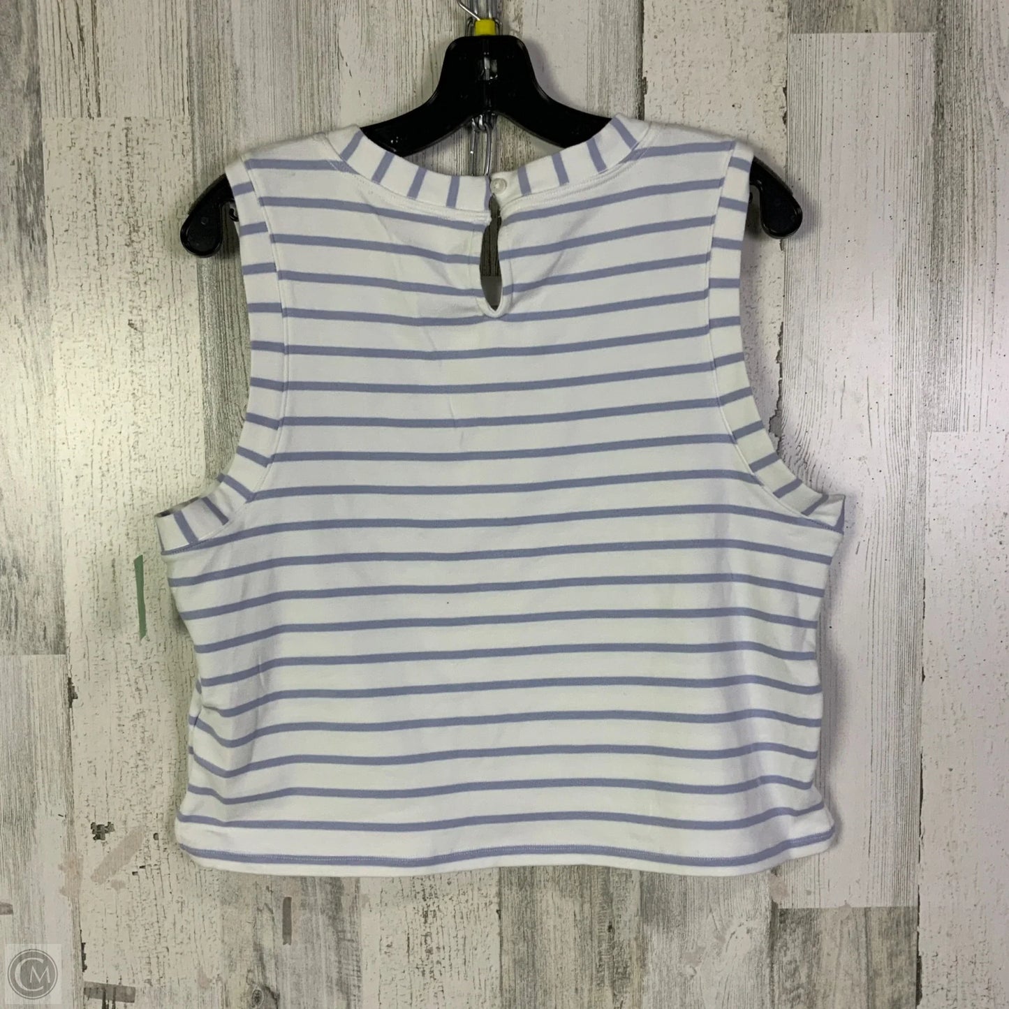 Top Sleeveless By Maeve In Blue & White, Size: Xl