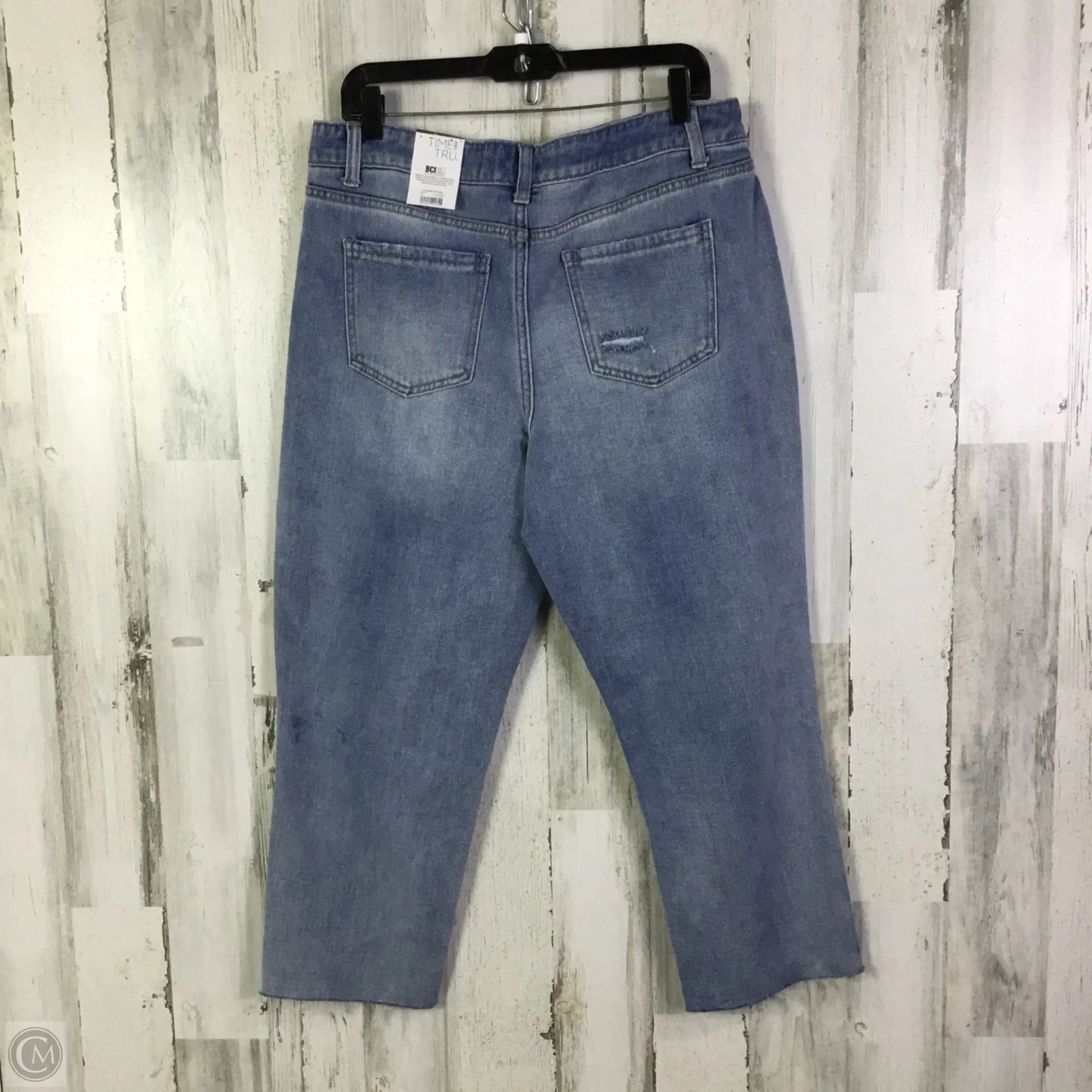 Jeans Straight By Time And Tru In Blue Denim, Size: 16