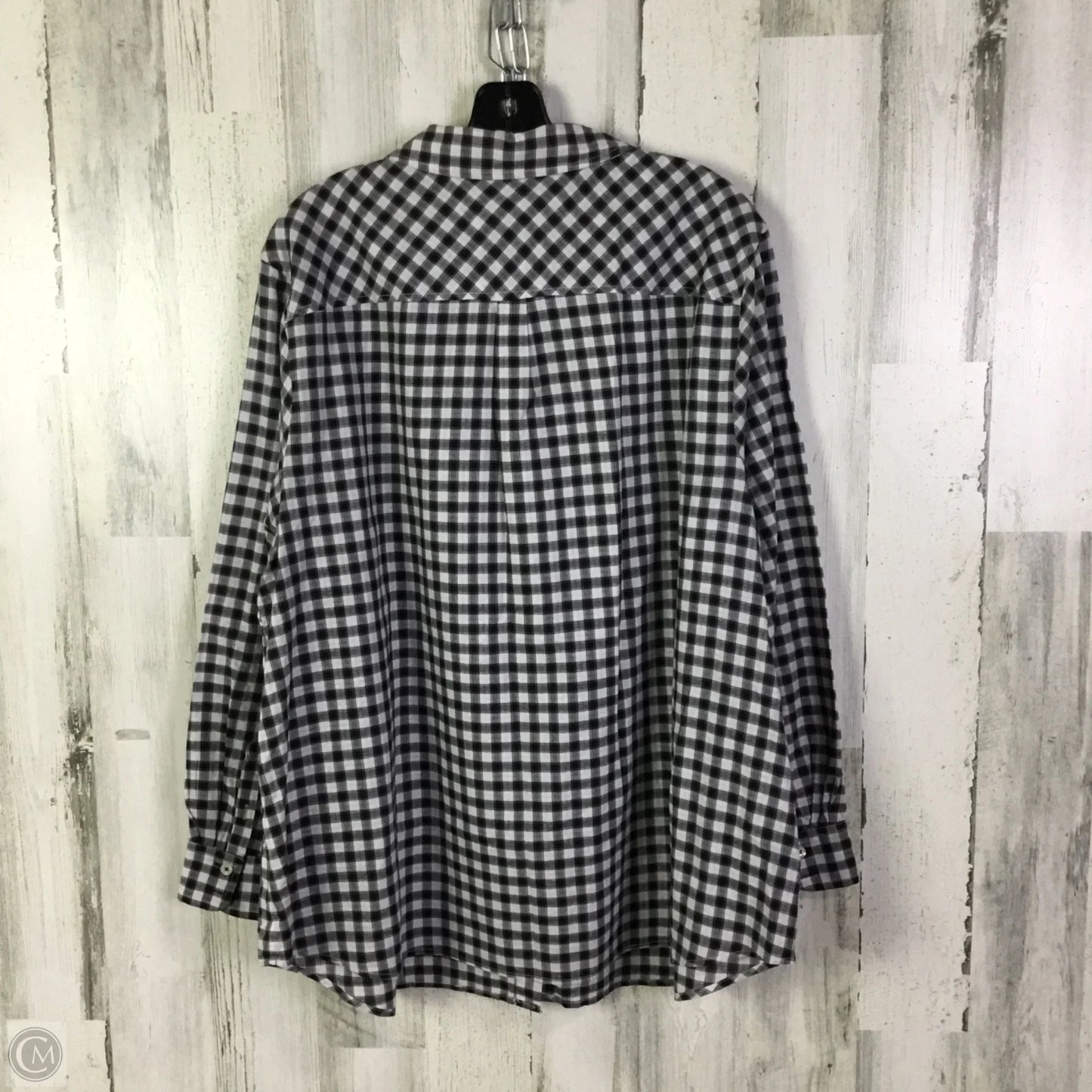 Top Long Sleeve By Talbots In Black & White, Size: 3x