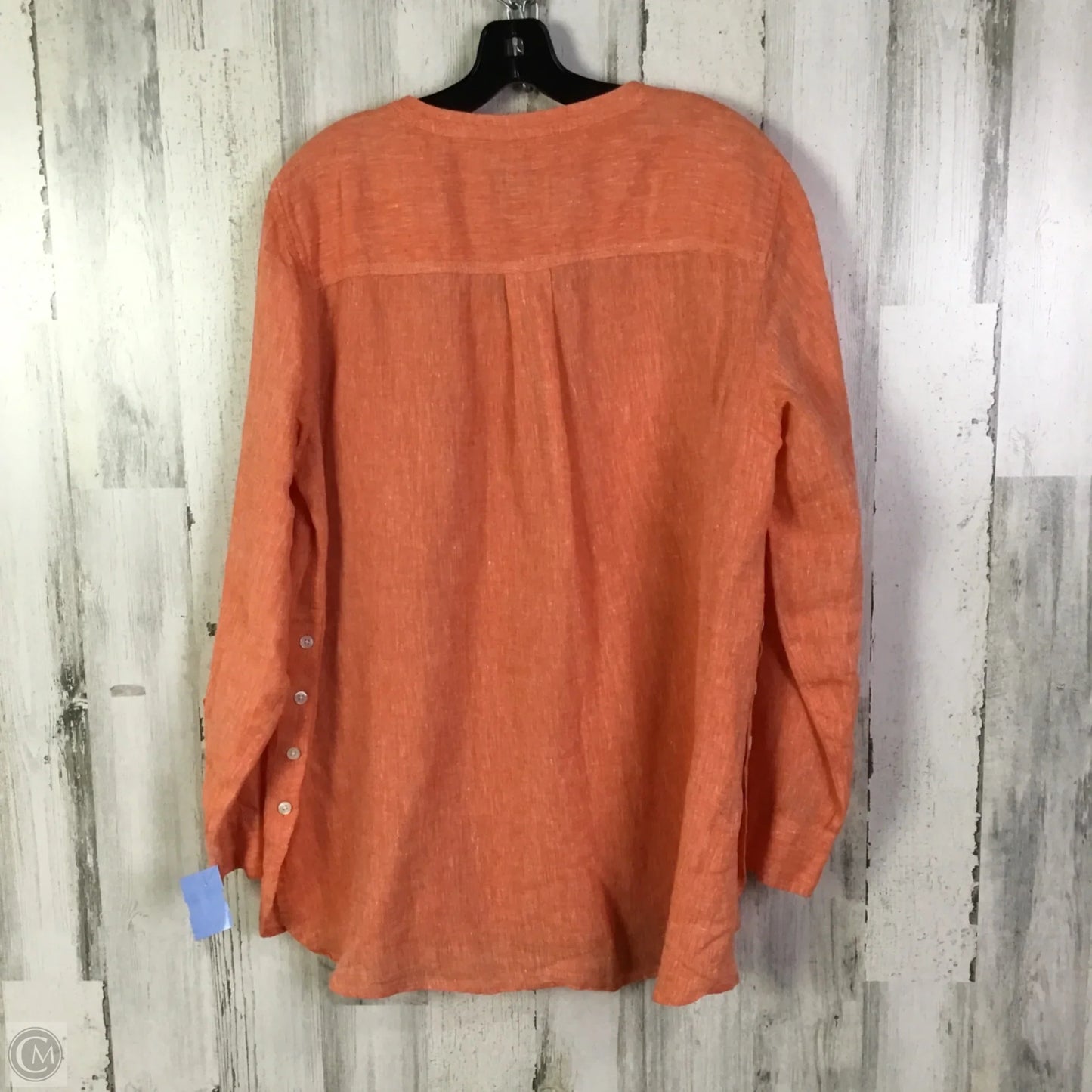 Top Long Sleeve By Talbots In Orange, Size: 1x