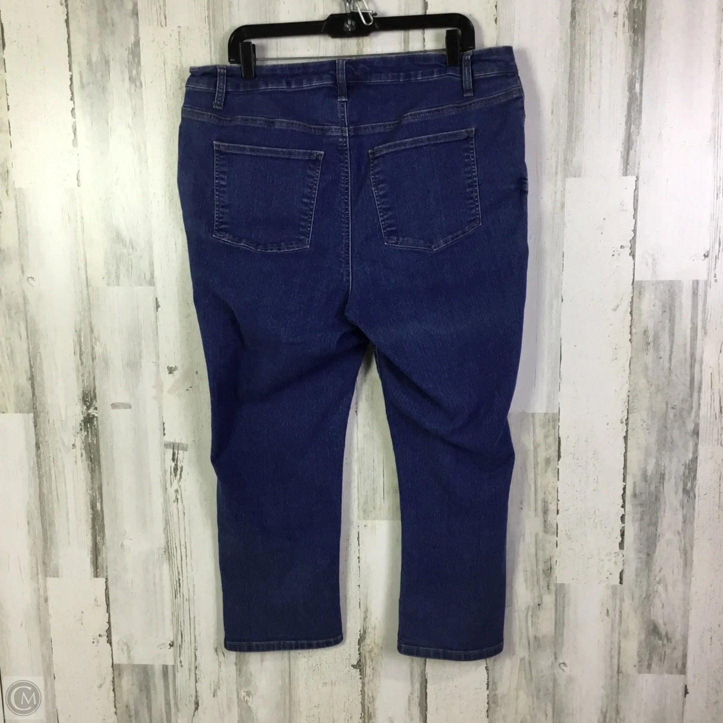 Jeans Straight By Woman Within In Blue Denim, Size: 16