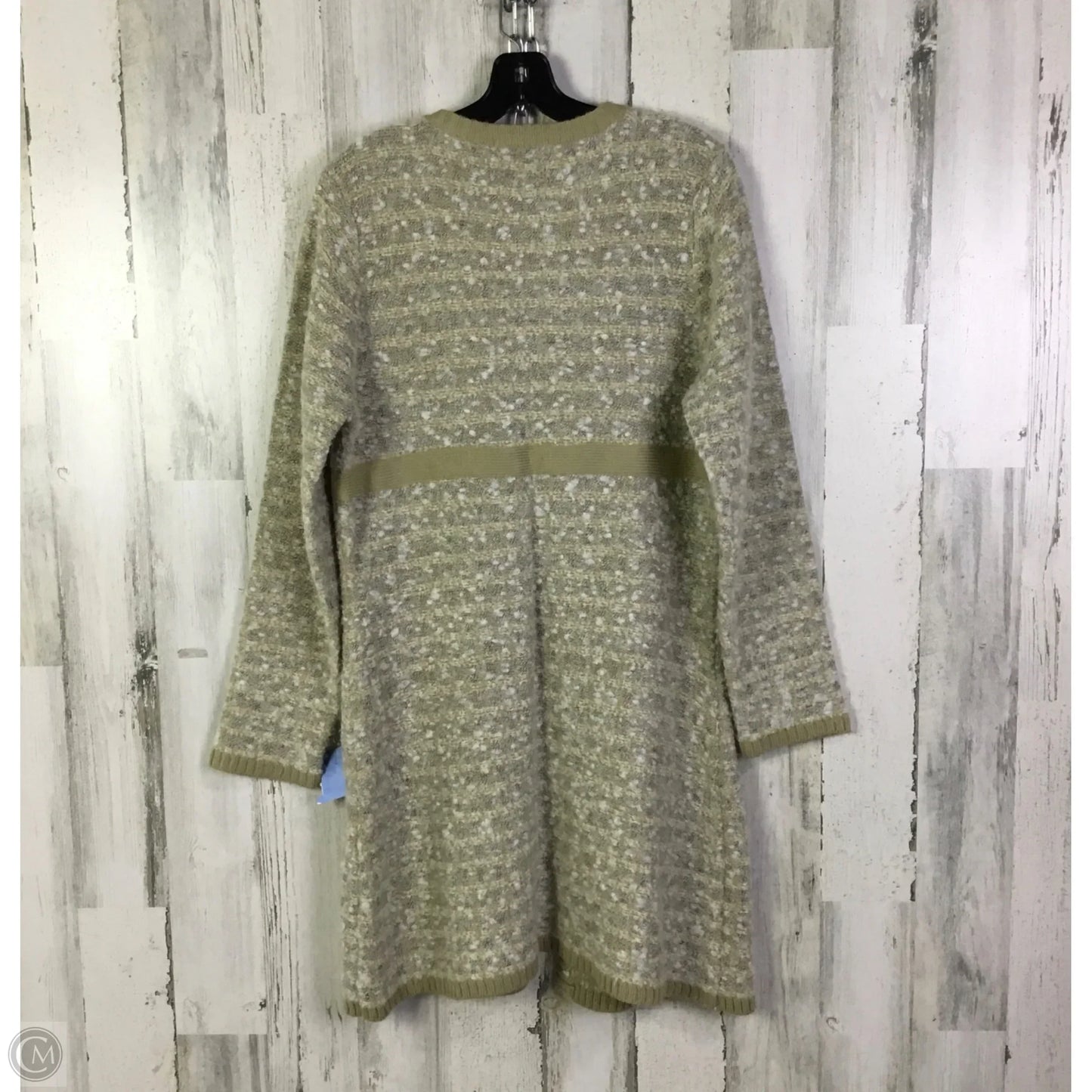 Sweater Cardigan By Clothes Mentor In Tan, Size: L