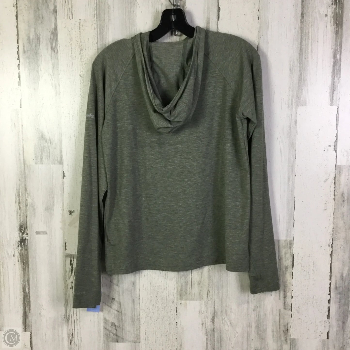 Athletic Top Long Sleeve Hoodie By Columbia In Green, Size: M