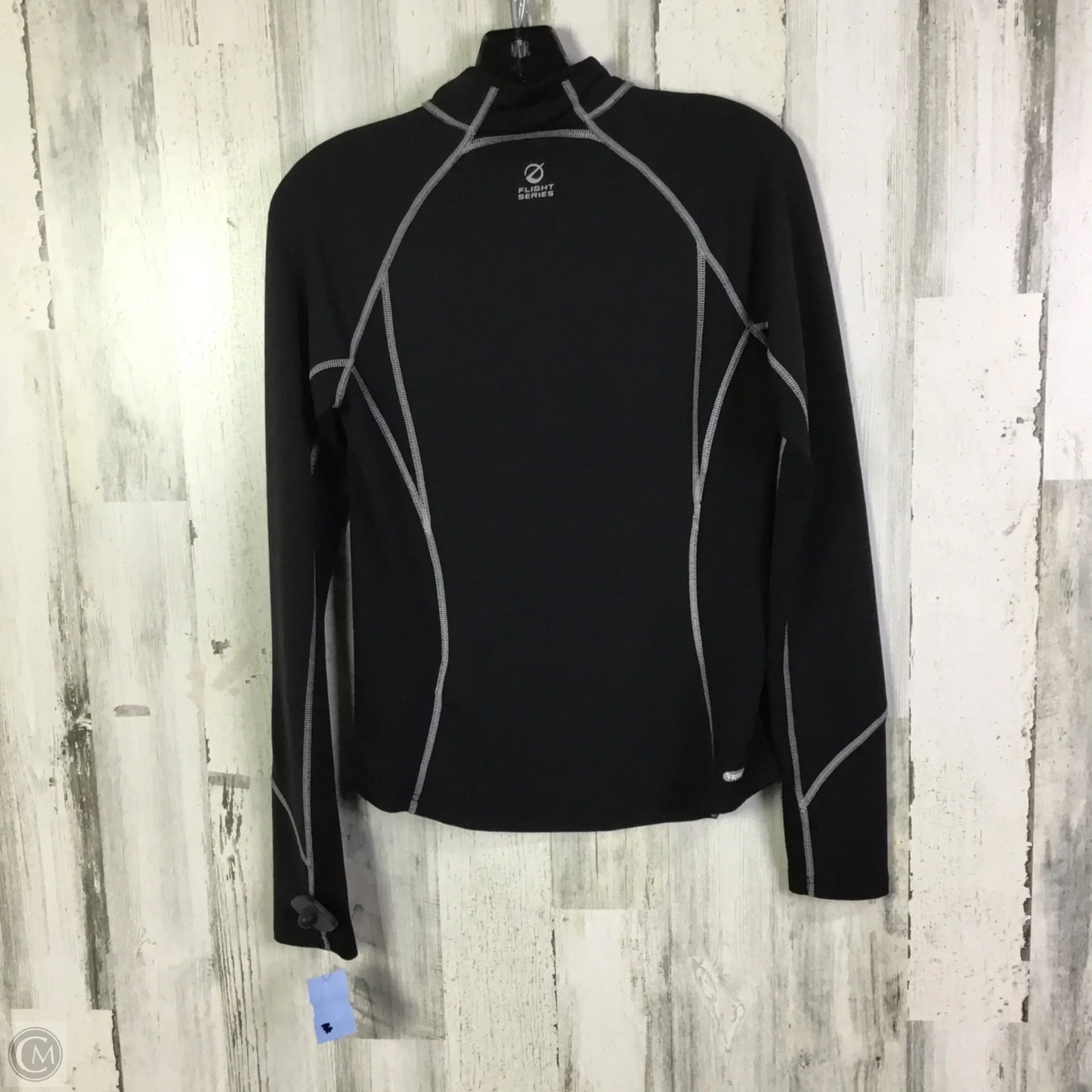 Athletic Top Long Sleeve Collar By The North Face In Black, Size: S