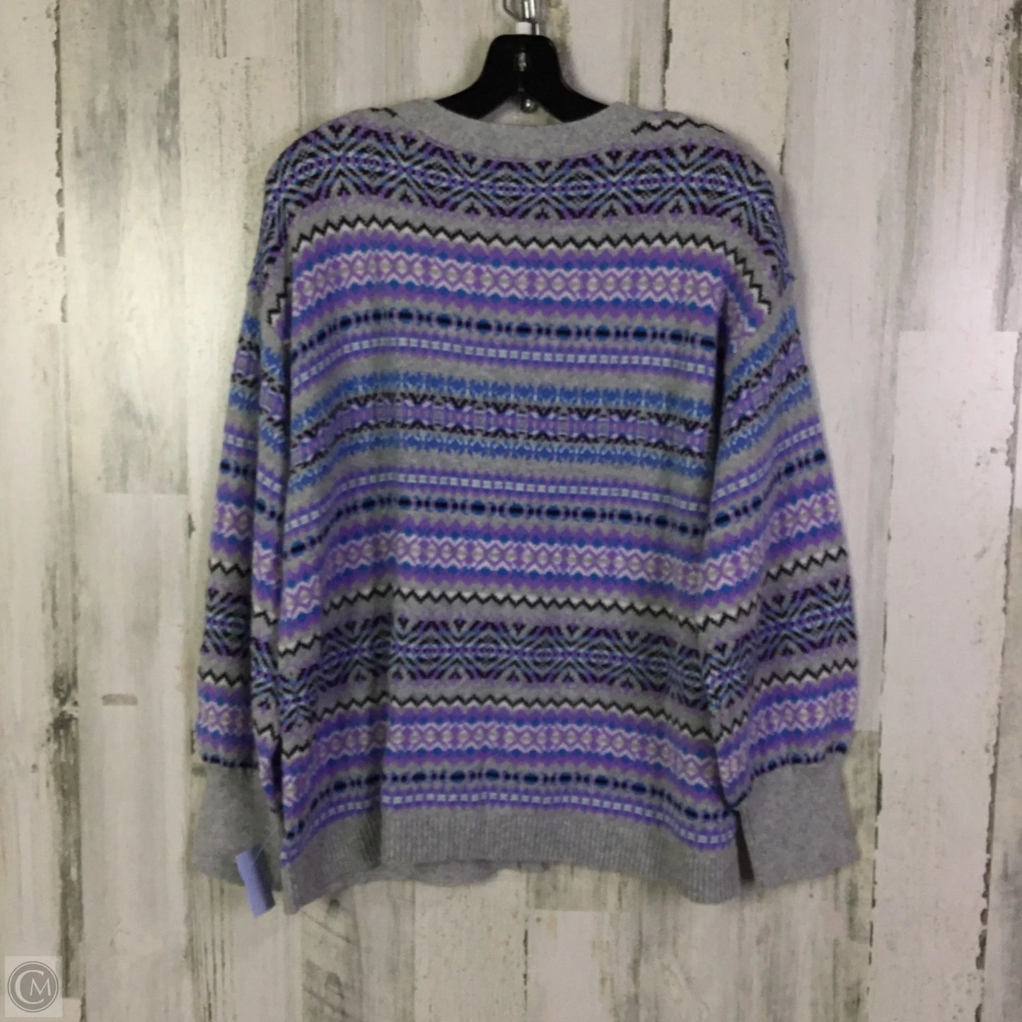 Sweater Cardigan By Talbots In Blue, Size: 1x