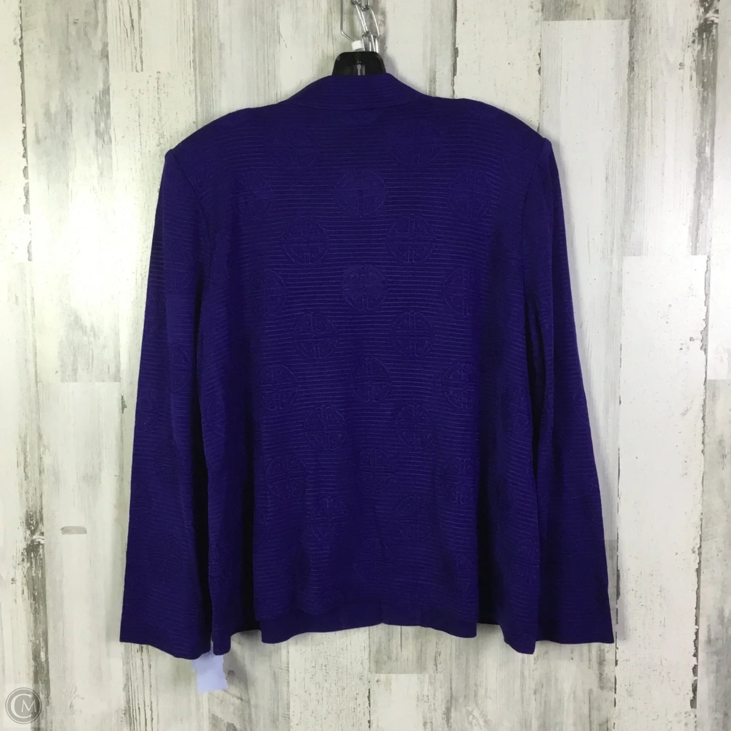 Cardigan By Ming Wang In Blue, Size: Xl