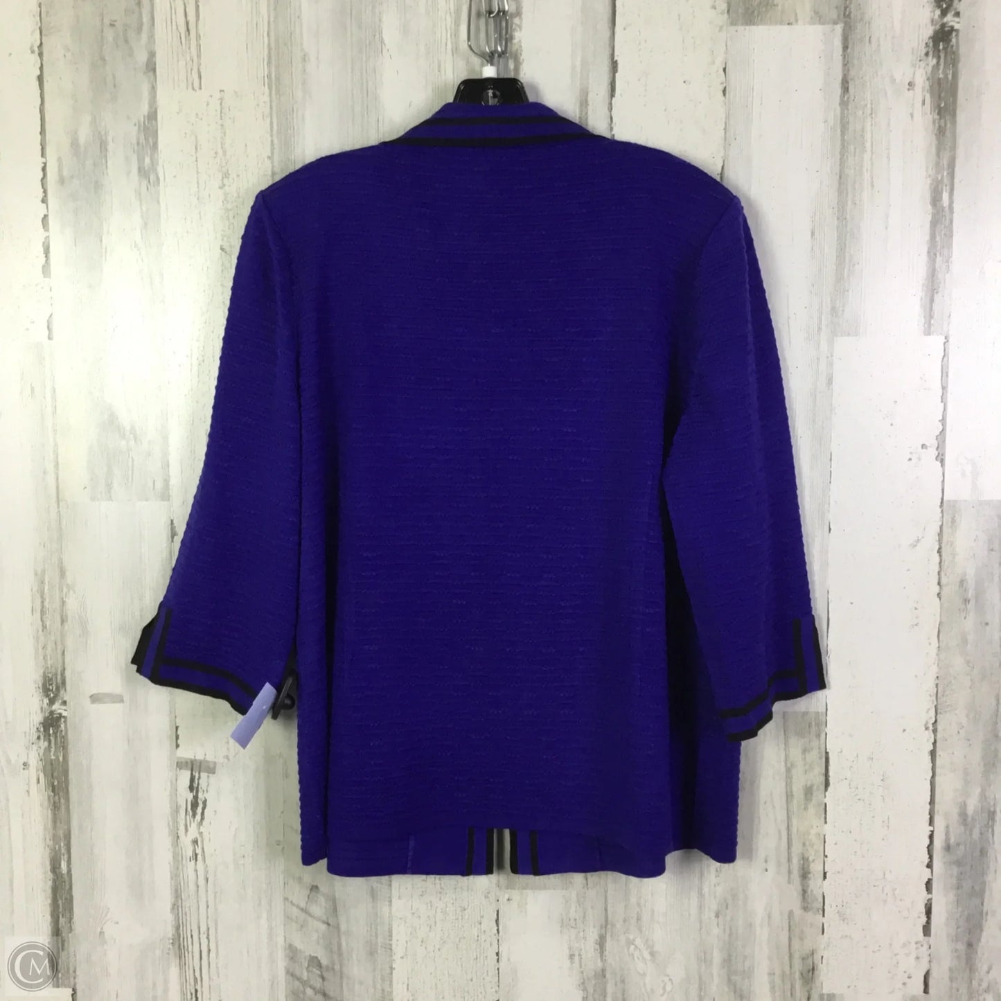 Cardigan By Ming Wang In Blue, Size: Xl