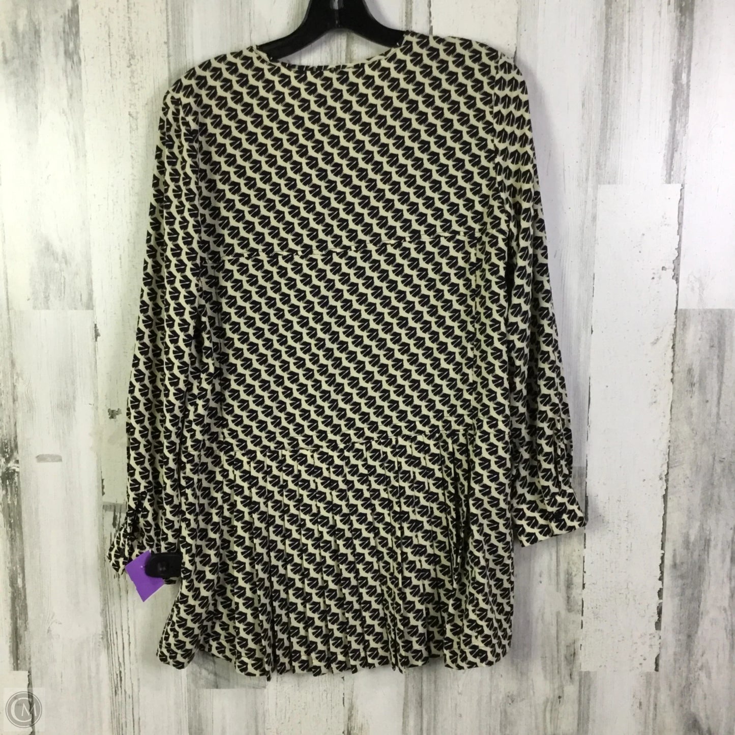 Tunic Long Sleeve By Maeve In Black & Cream, Size: S