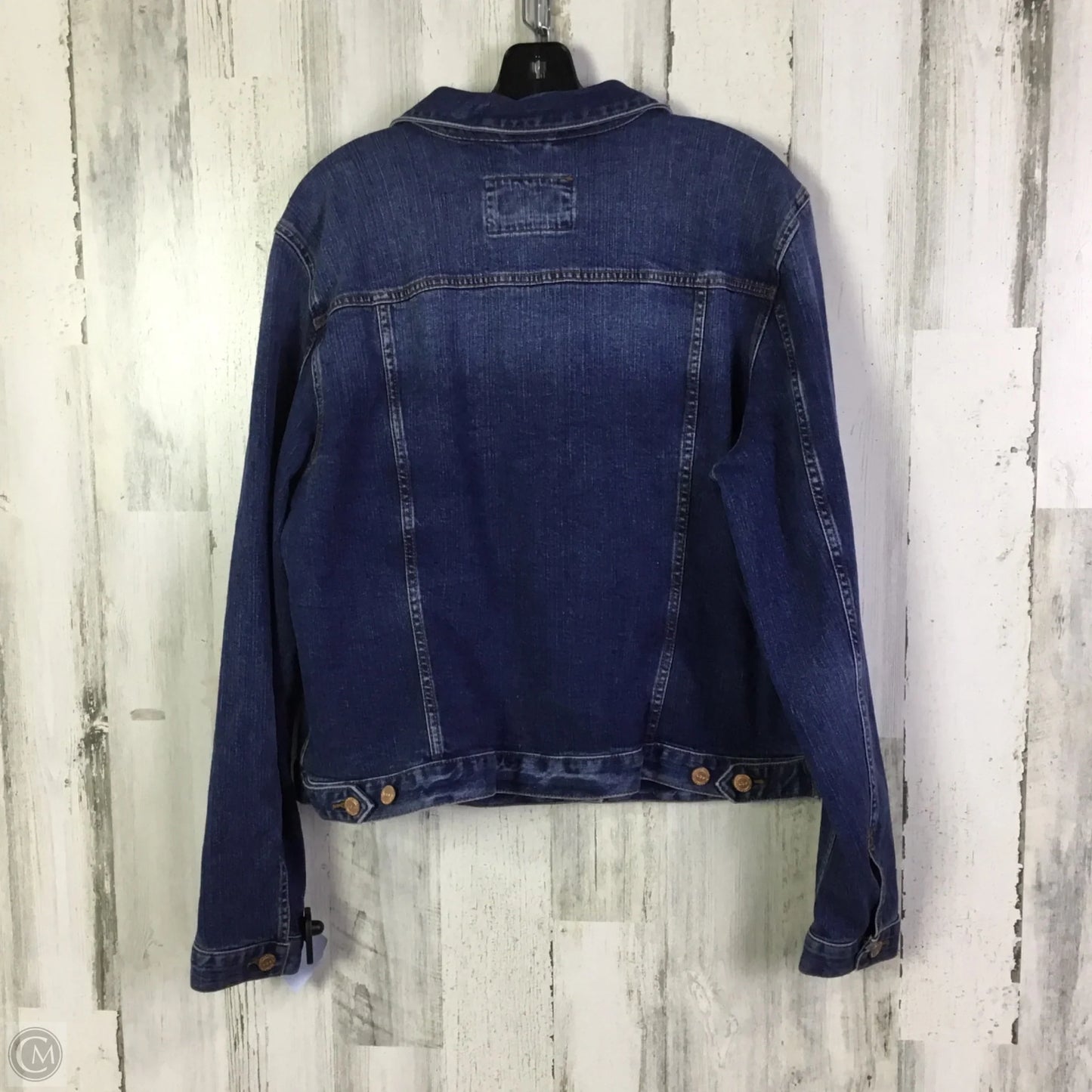 Jacket Denim By Loft In Blue Denim, Size: Xxl