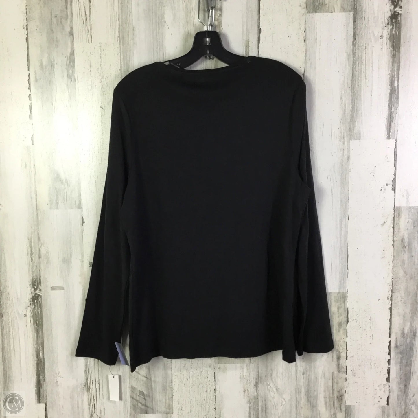 Top Long Sleeve Basic By Talbots In Black, Size: Xl