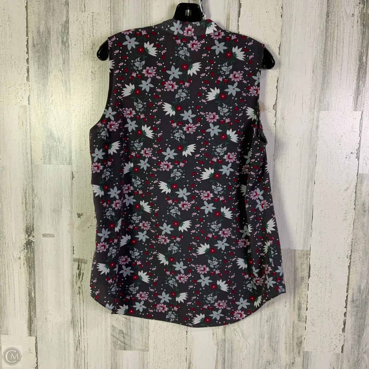 Blouse Sleeveless By Cabi In Grey & Pink, Size: L