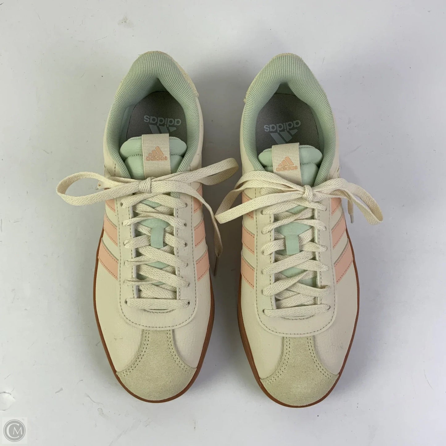 Shoes Sneakers By Adidas In Cream & Pink, Size: 9